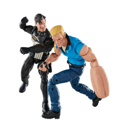 Two figures shown in action pose for collectors.