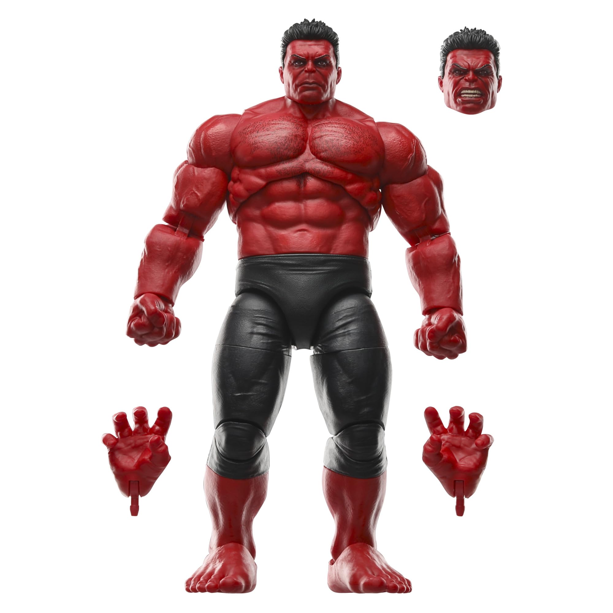 Marvel Legends Red Hulk Deluxe figure front view showing pose-ready silhouette