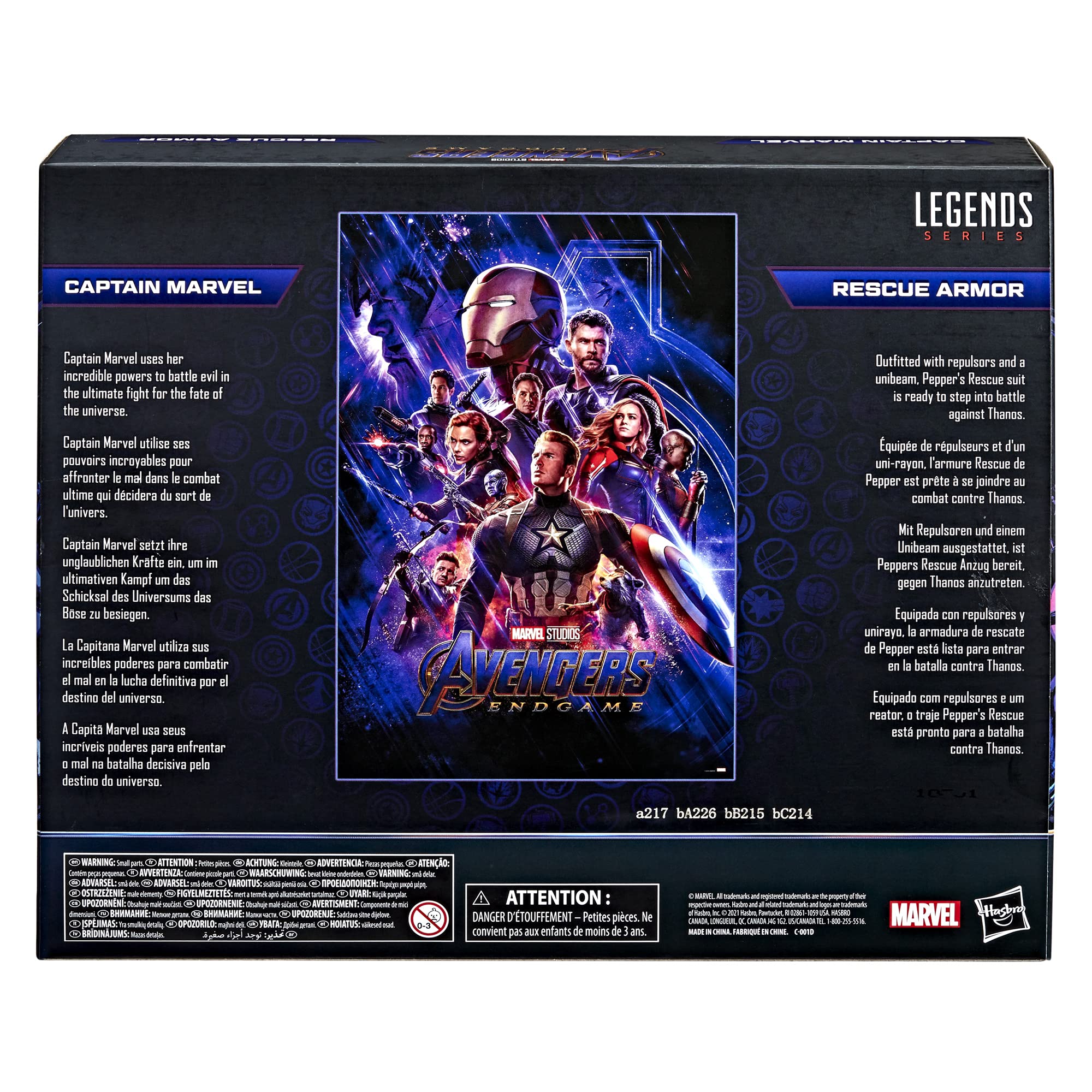 Marvel Legends Rescue Armor 6-inch figure front view ideal for shelf display