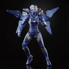 Marvel Legends Rescue Armor textured suit for premium realism