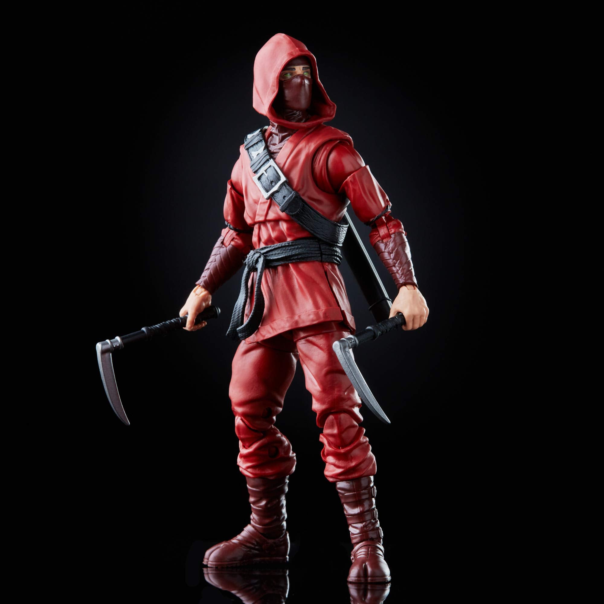 Marvel Legends Series Hand Ninja close-up highlighting intricate design.