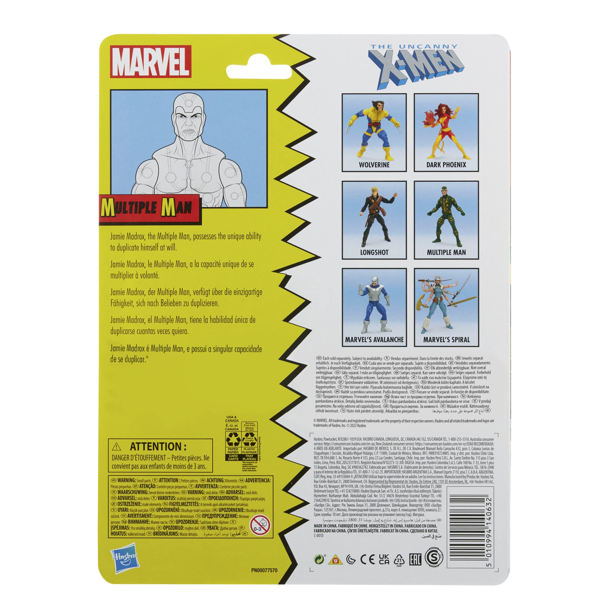 Marvel Legends Series Multiple Man accessories showcase alternate hands for dynamic display.