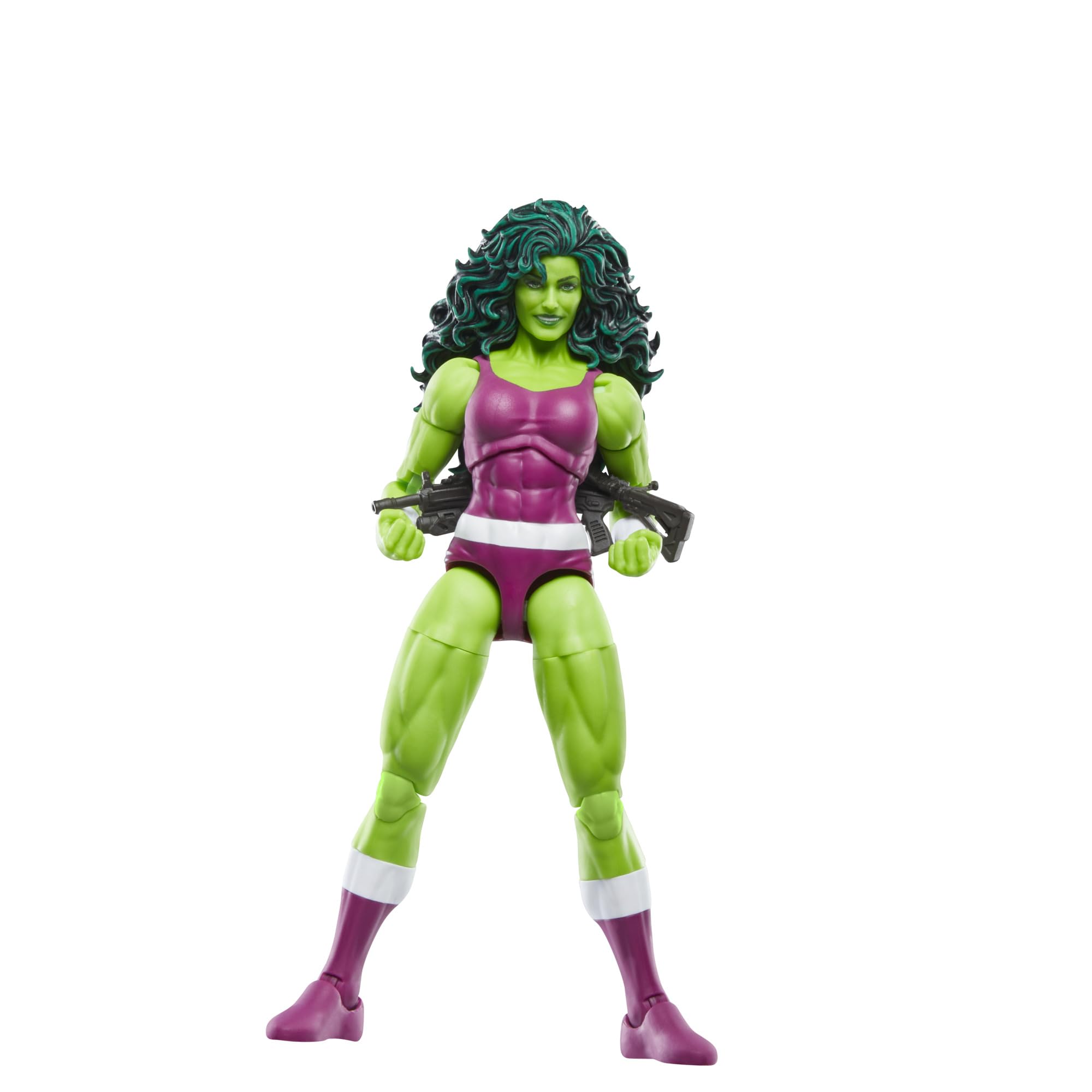 Marvel Legends She-Hulk 6-inch figure with alternate hands for expressive scenes.