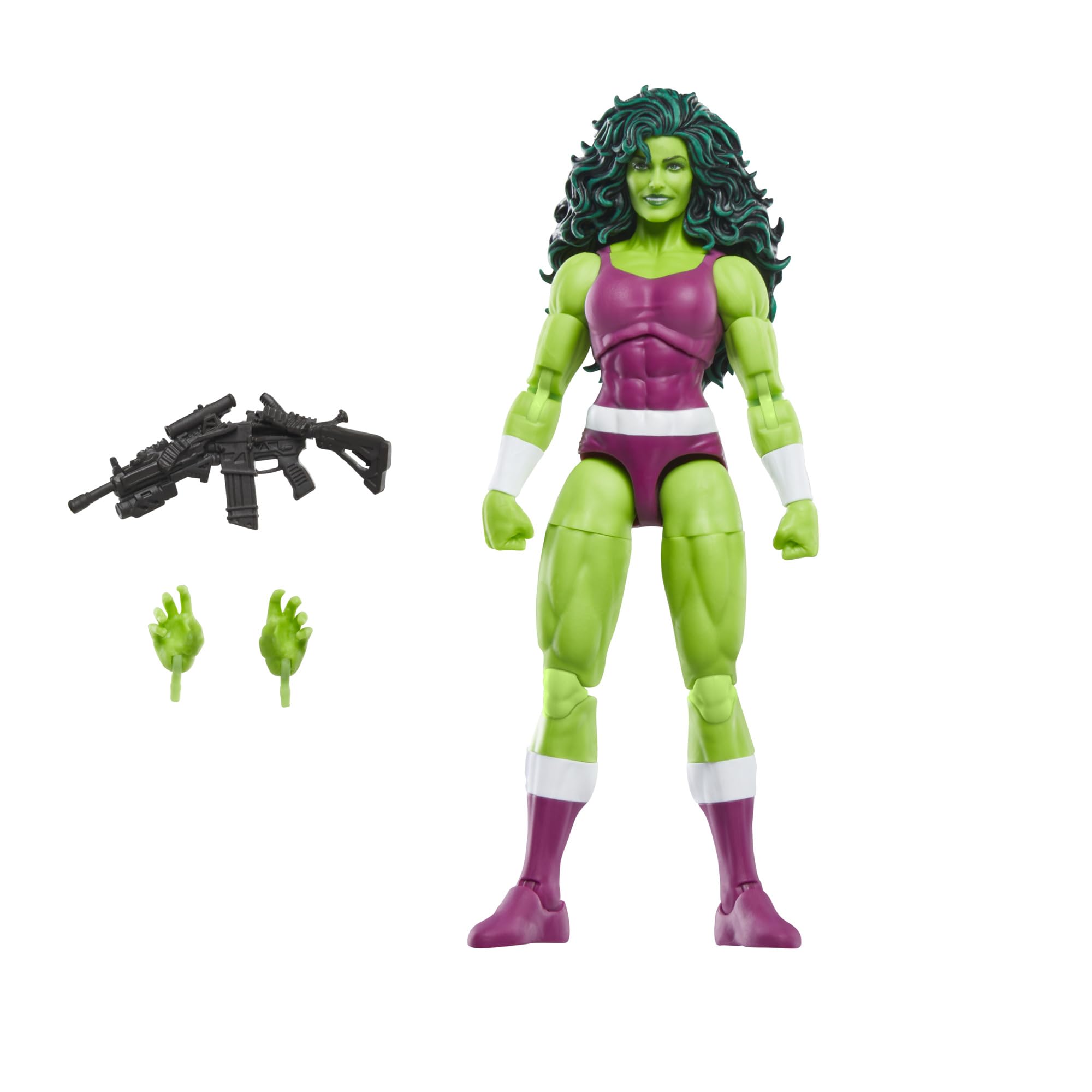 Marvel Legends She-Hulk 6-inch figure front view for display and posing.