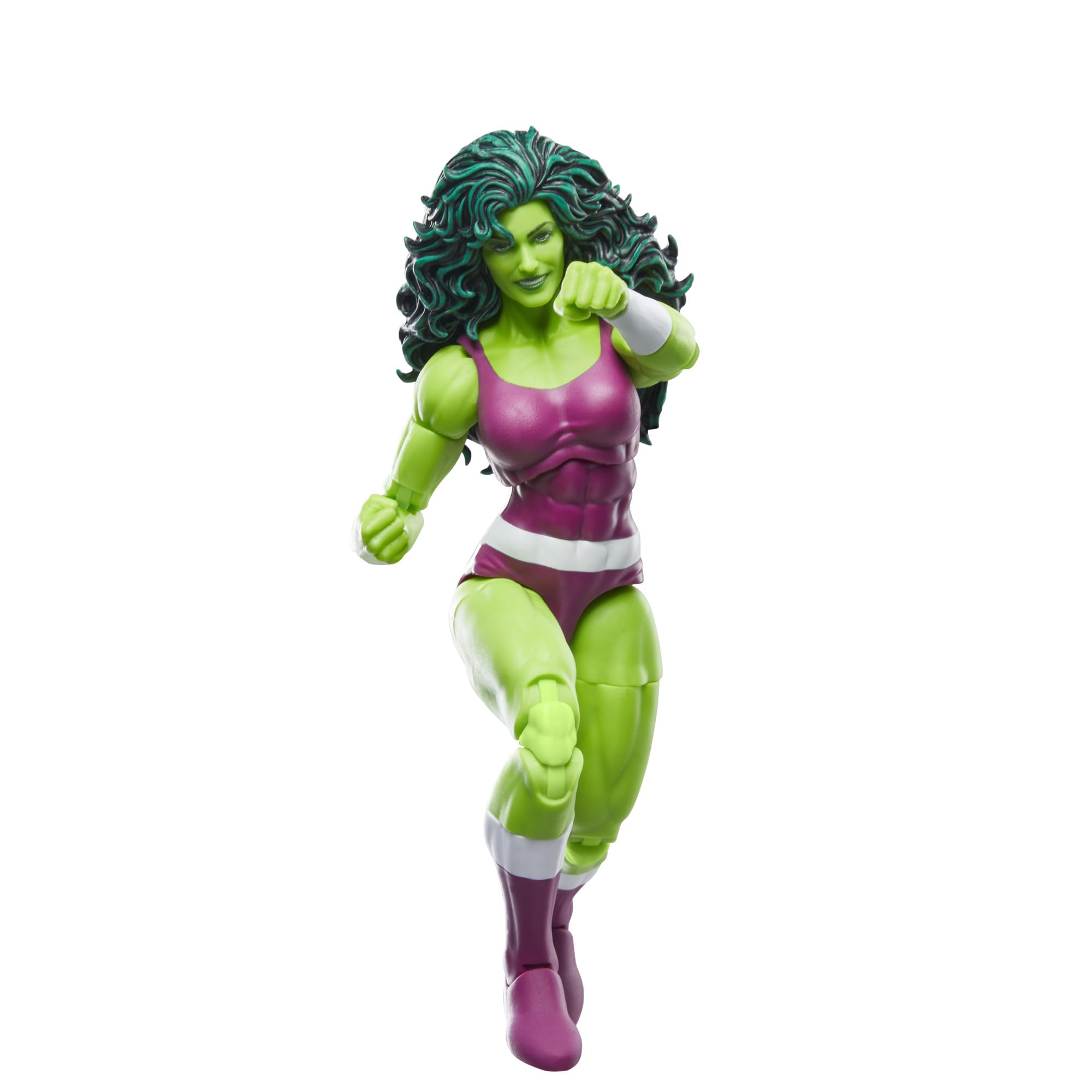 Marvel Legends She-Hulk 6-inch packaging retro blister card for collectors.