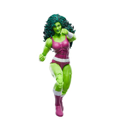 Marvel Legends She-Hulk 6-inch packaging retro blister card for collectors.