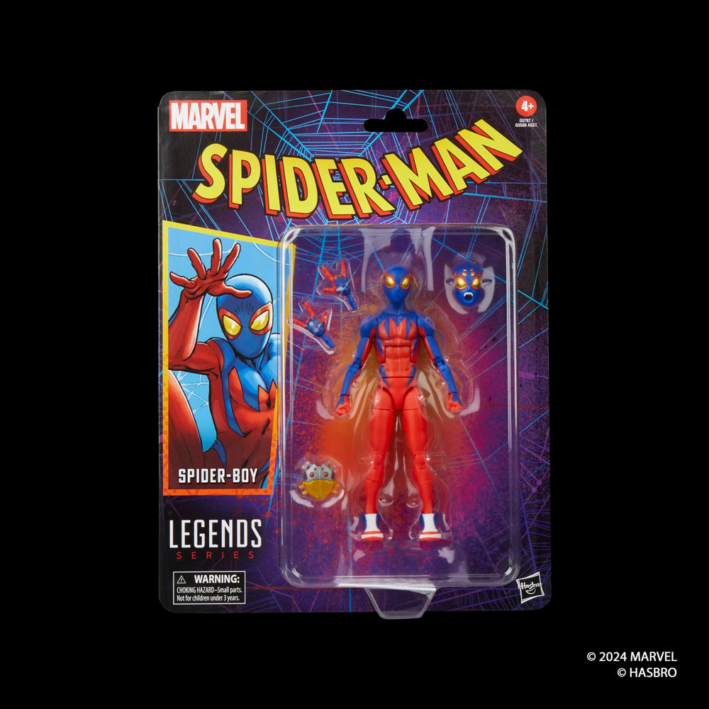 Spider-Boy accessory set shows alternate head and hands for customization