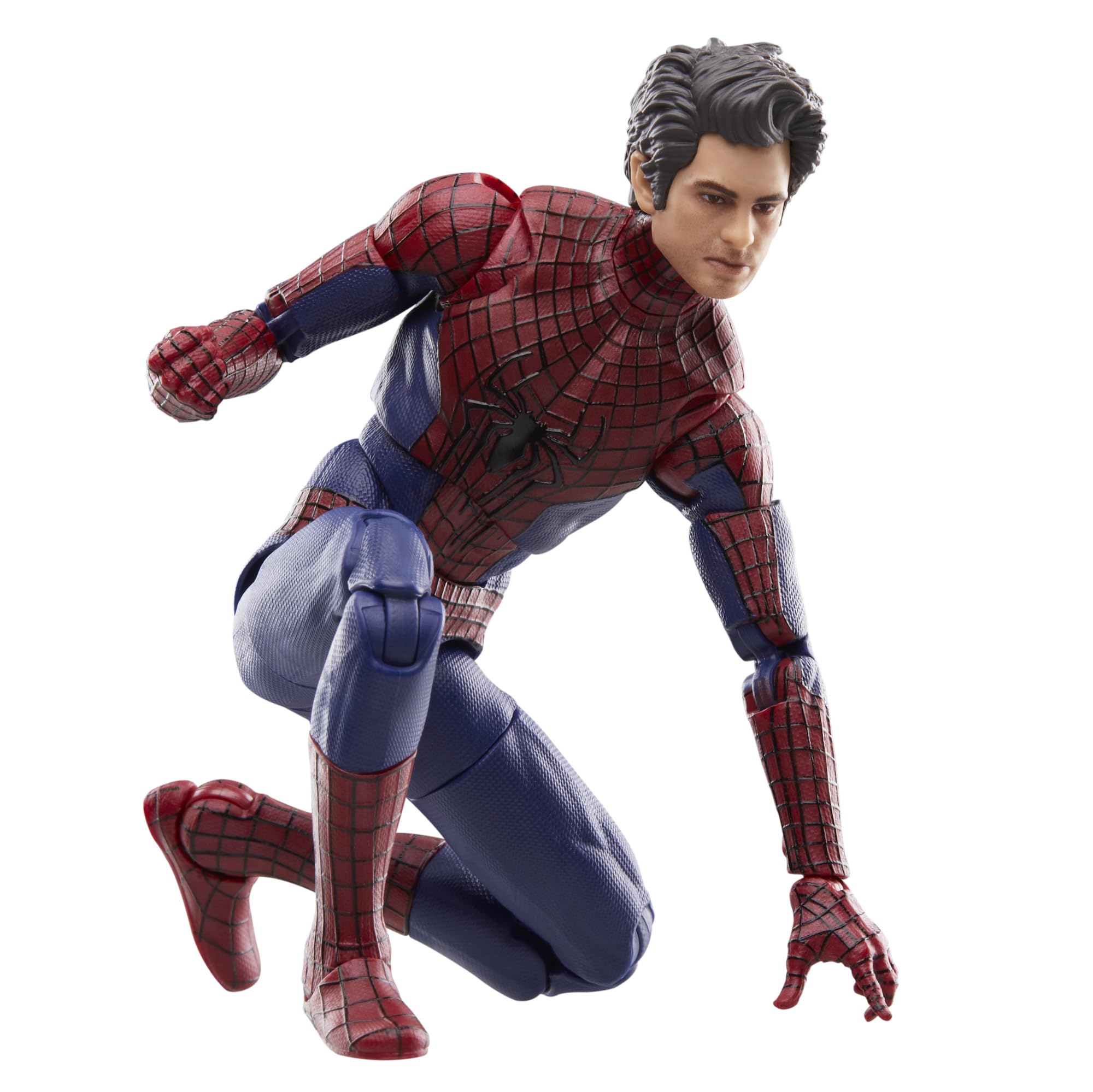 Marvel Legends Spider-Man 2 articulation enables action poses on a shelf.