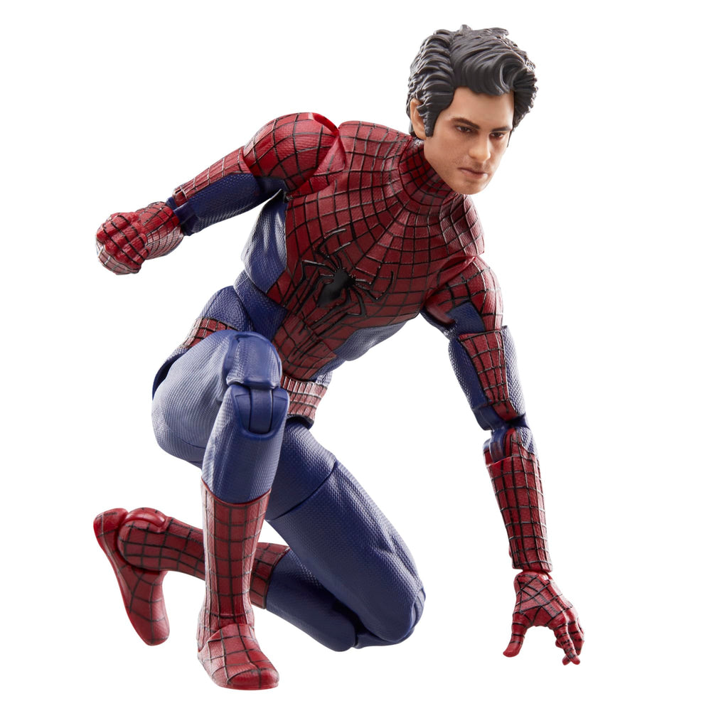 Marvel Legends Spider-Man 2 articulation enables action poses on a shelf.