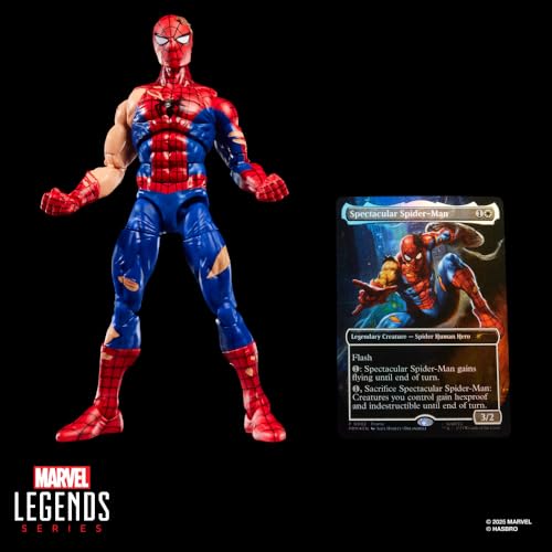 Marvel Legends Spider-Man 6-inch scale figure fits standard display shelves.