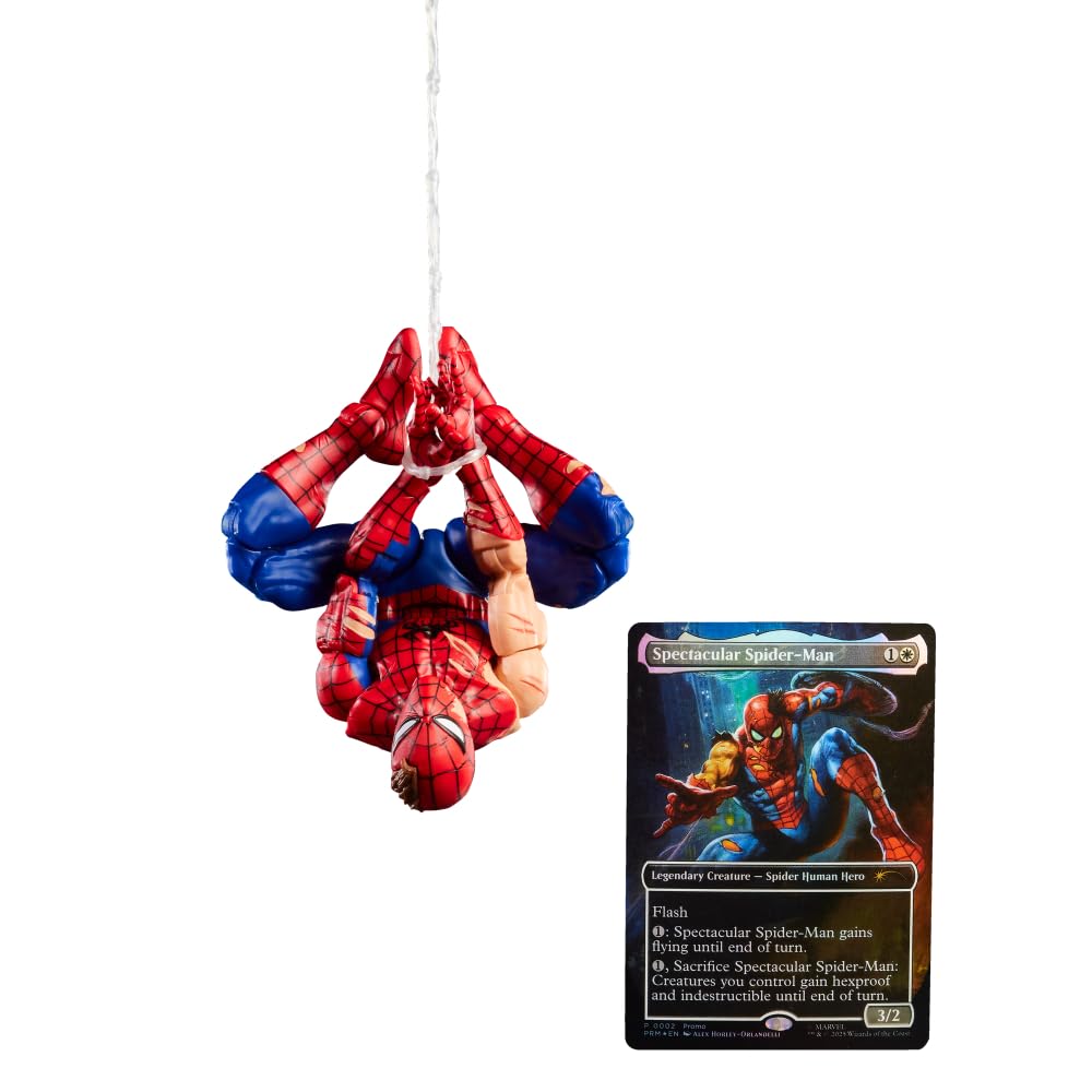 Marvel Legends Spider-Man battle-damaged figure for dynamic shelf display.