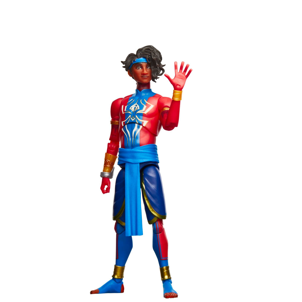 Marvel Legends Spider-Man India masked head accessory adds authentic look for display.