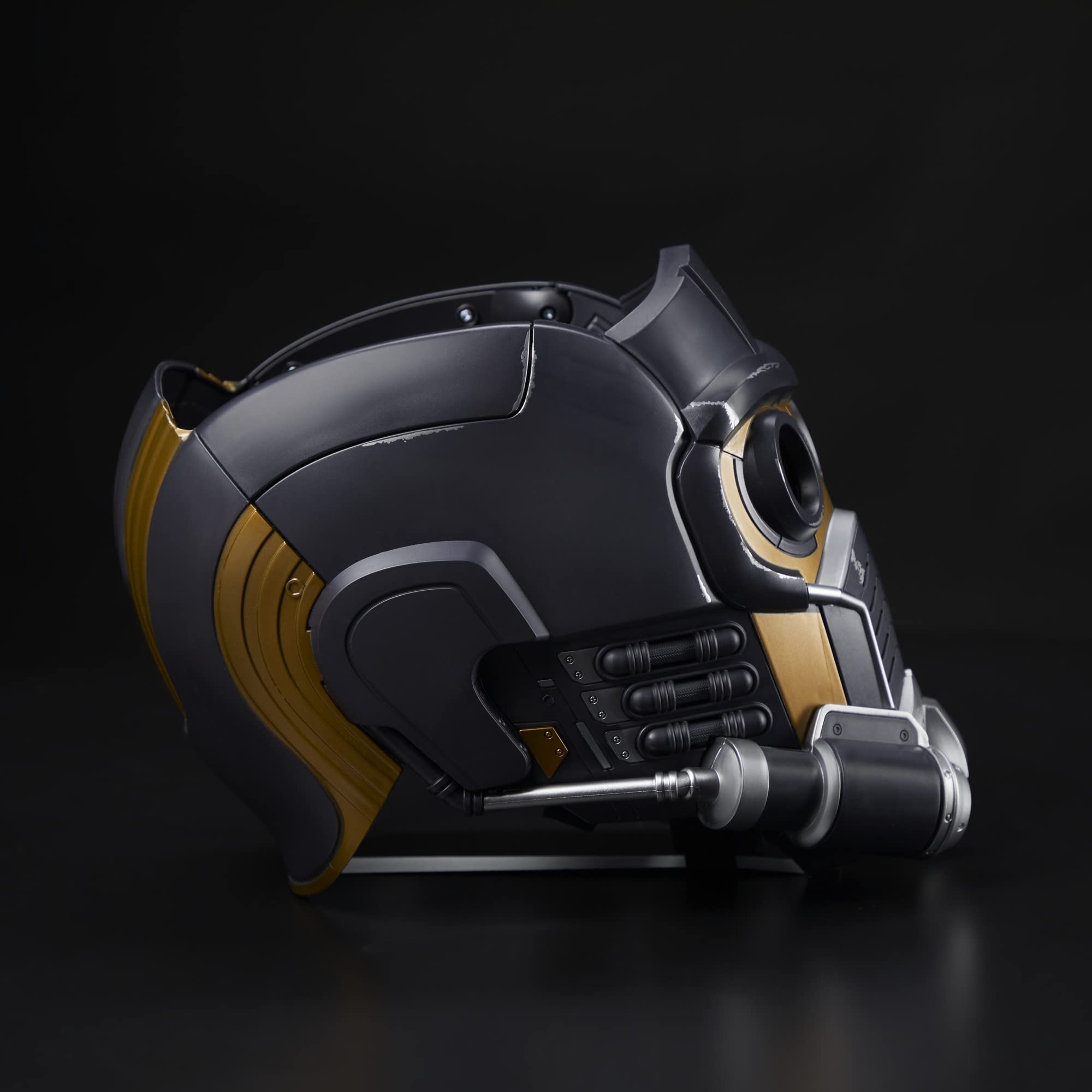 Marvel Legends Star-Lord helmet adjustable fit ensures secure wear during play