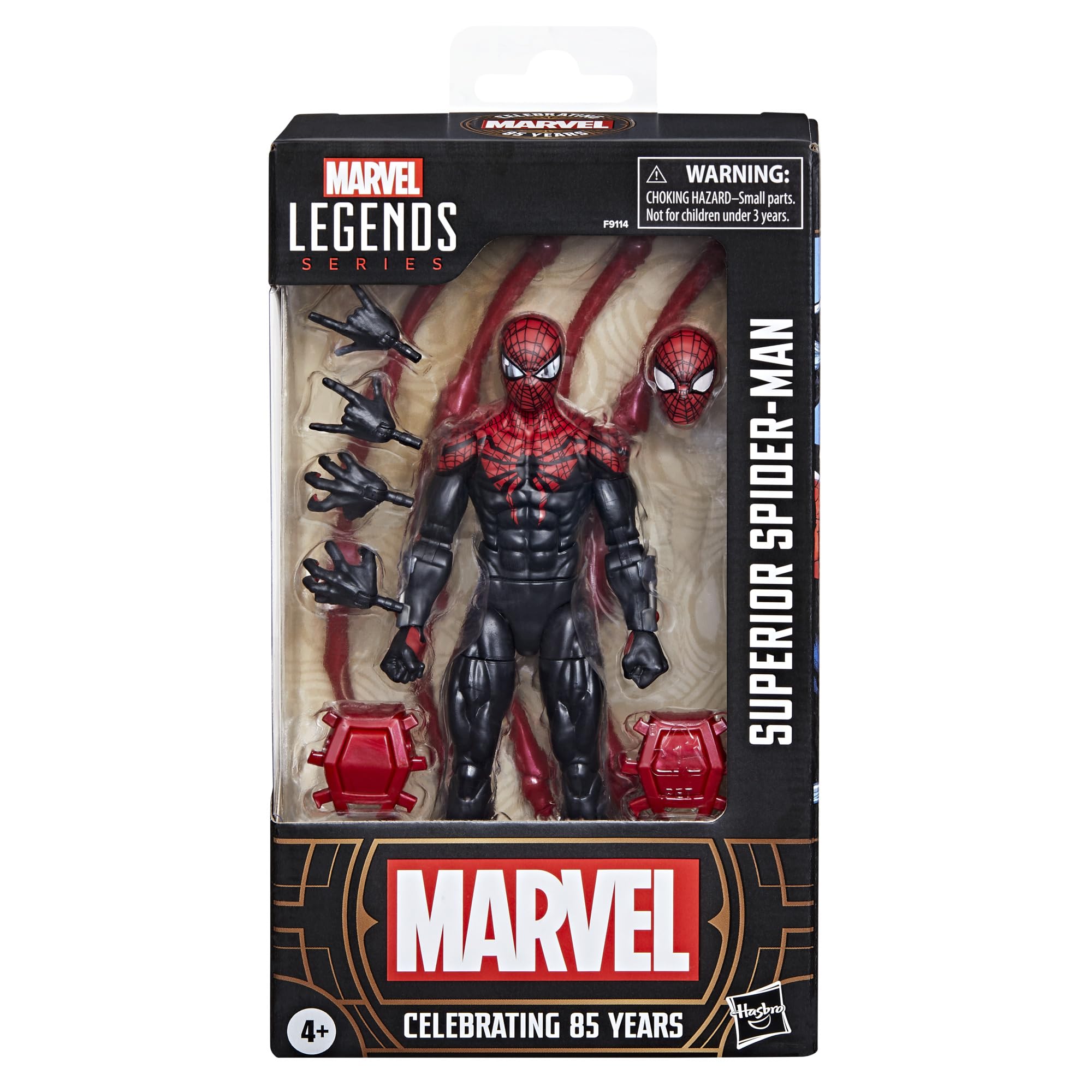 Marvel Legends Superior Spider-Man 85th anniversary figure articulation for dynamic posing