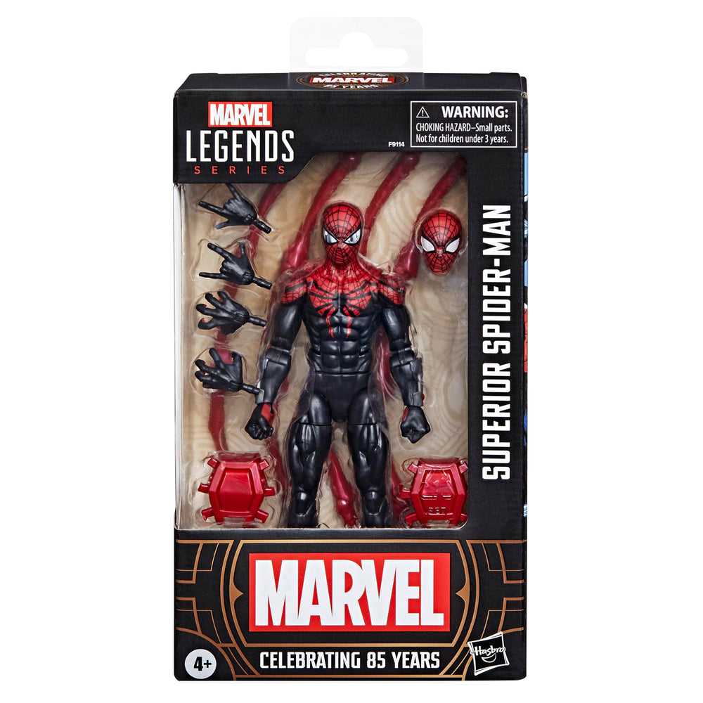 Marvel Legends Superior Spider-Man 85th anniversary figure articulation for dynamic posing