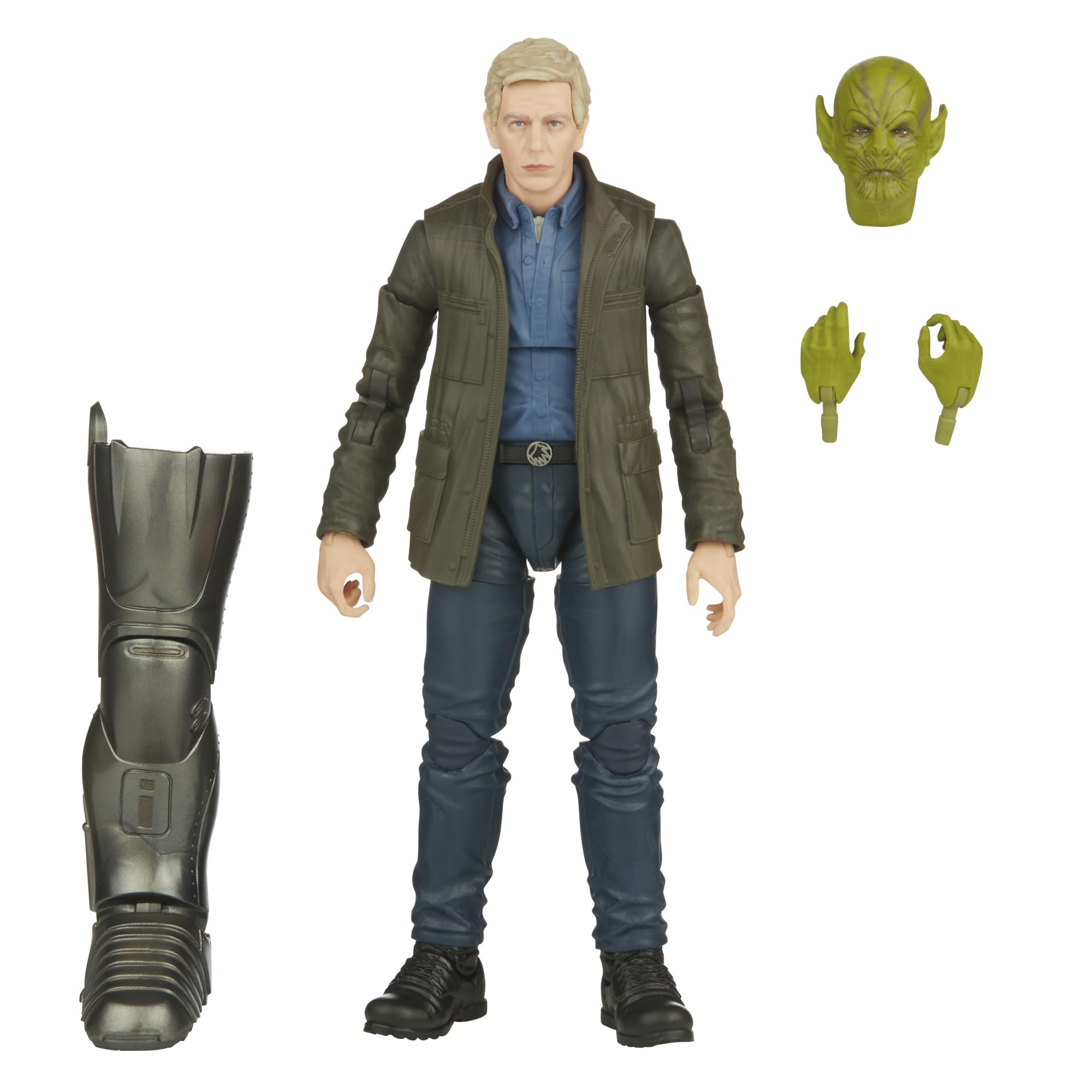 Marvel Legends Talos secret invasion figure front view for display and collection