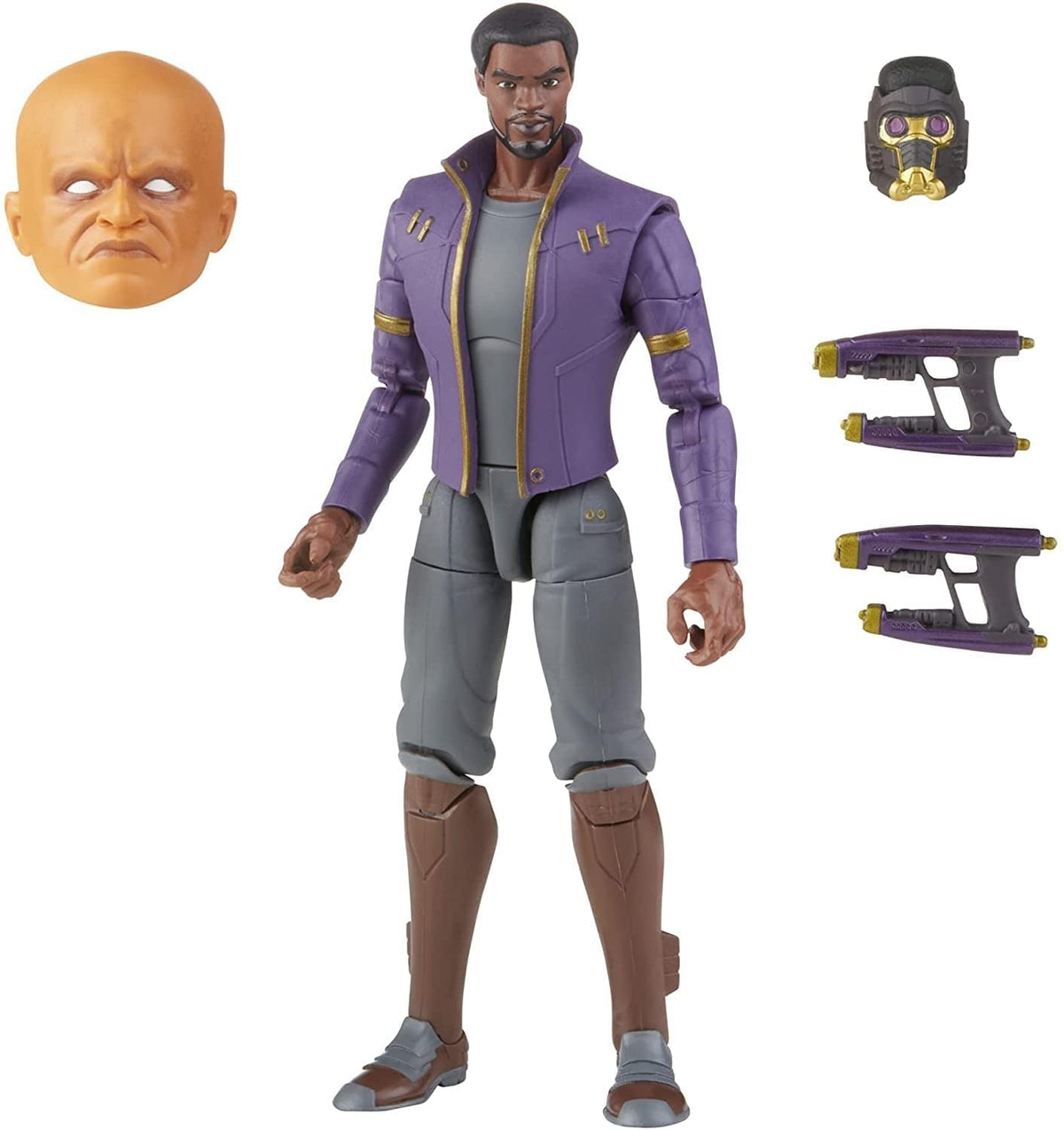 Marvel Legends T'Challa Star-Lord figure front view for display and poseability.