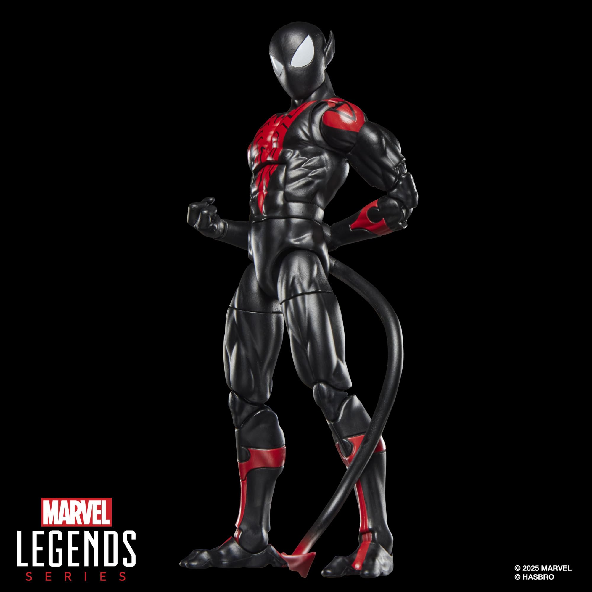 Marvel Legends Uncanny Spider-Man Nightcrawler collectible display piece for shelves