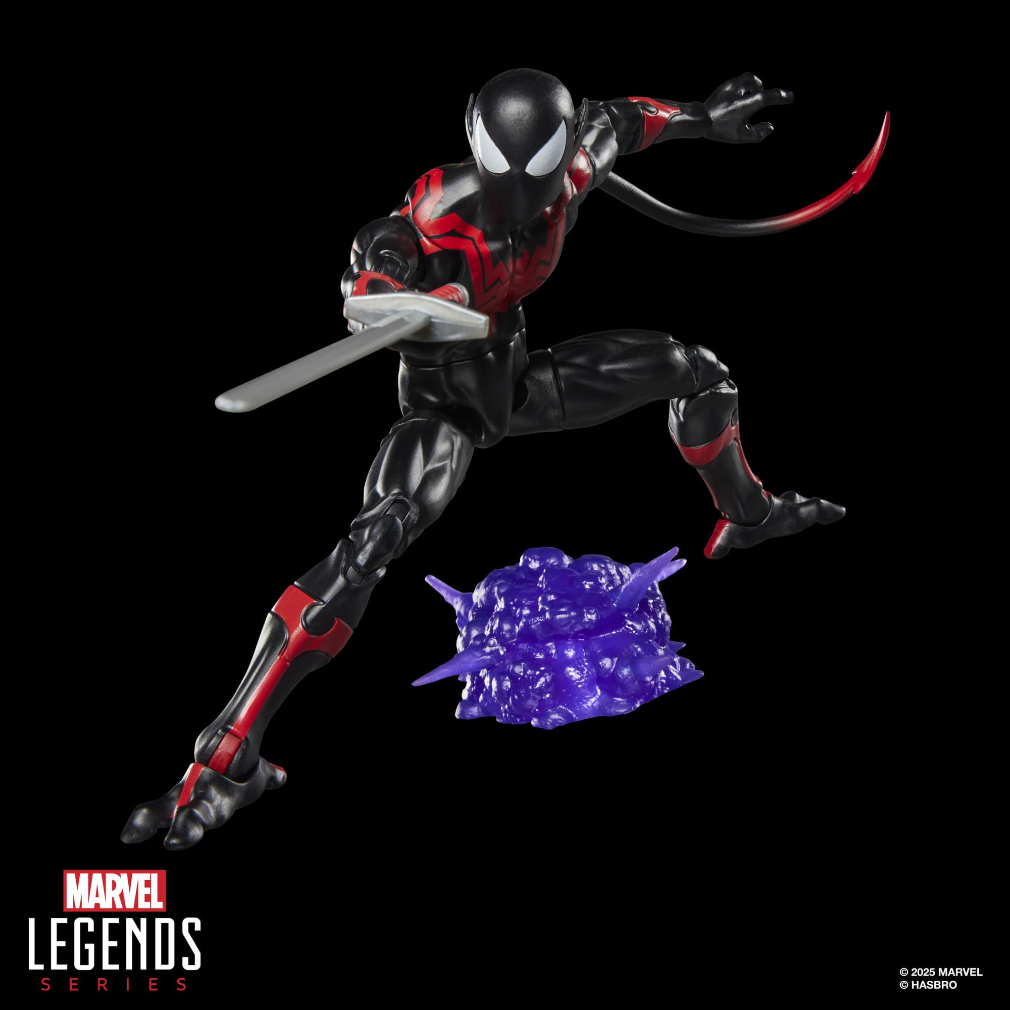 Marvel Legends Uncanny Spider-Man Nightcrawler teleport effect adds dramatic motion