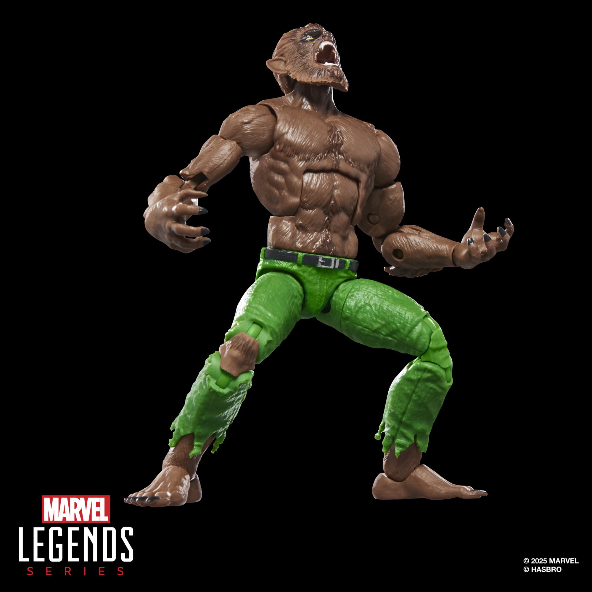 Marvel Legends Werewolf by Night detailed deco captures comic accuracy for fans.