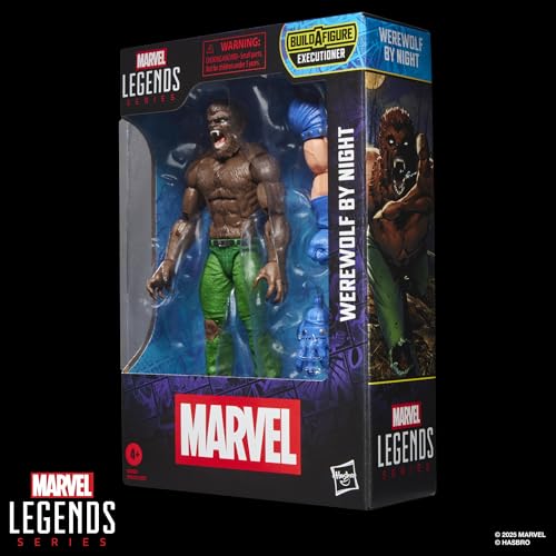 Marvel Legends Werewolf by Night dynamic poseability enables dramatic shelf scenes.