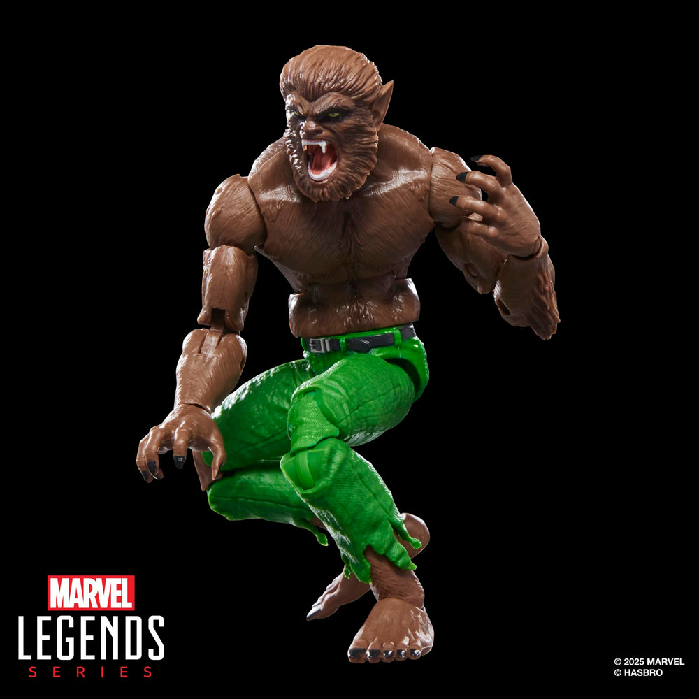 Marvel Legends Werewolf by Night poseable head and arms enable varied display options.