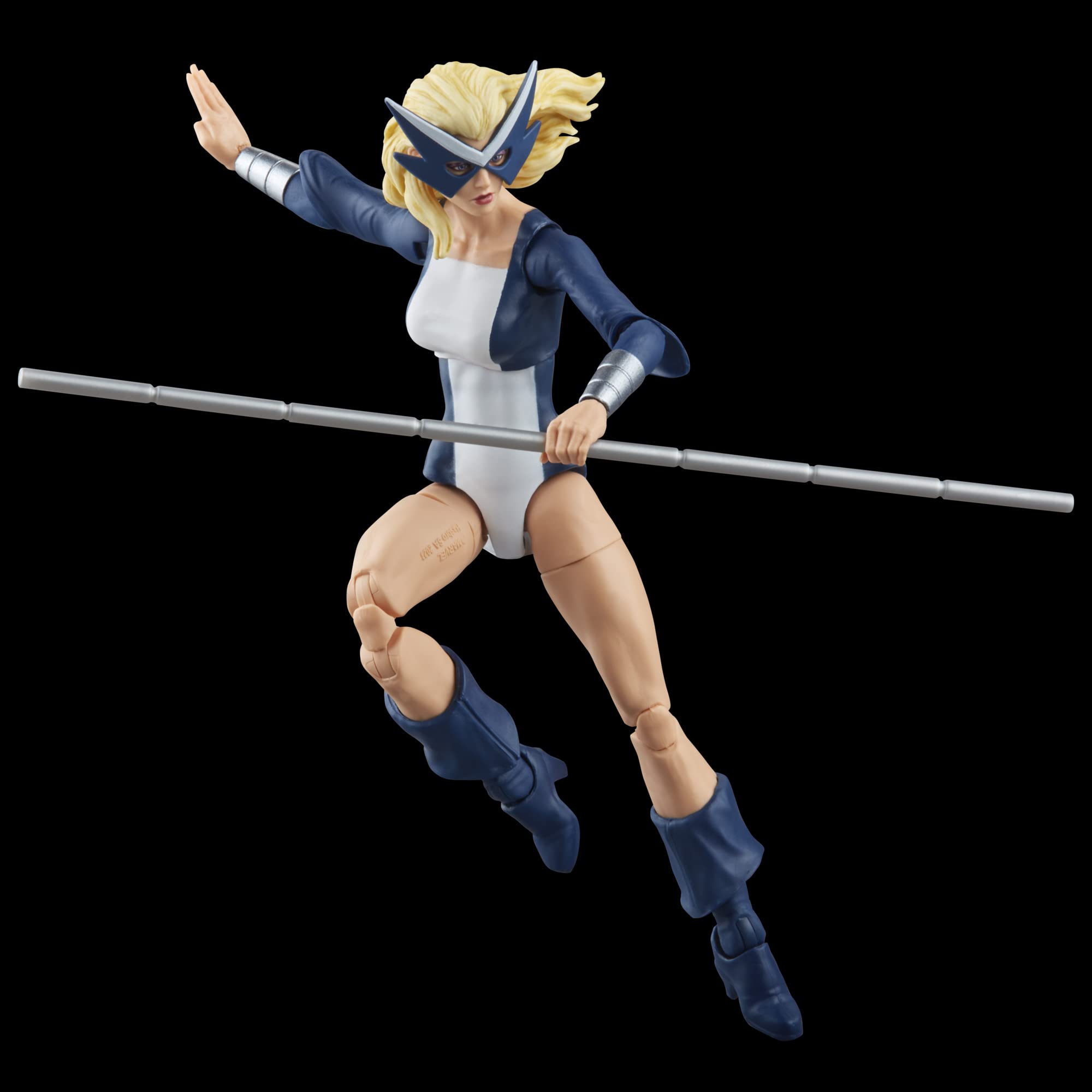 Marvel Legends West Coast Avengers Spider-Woman figure with movable limbs for versatile posing.