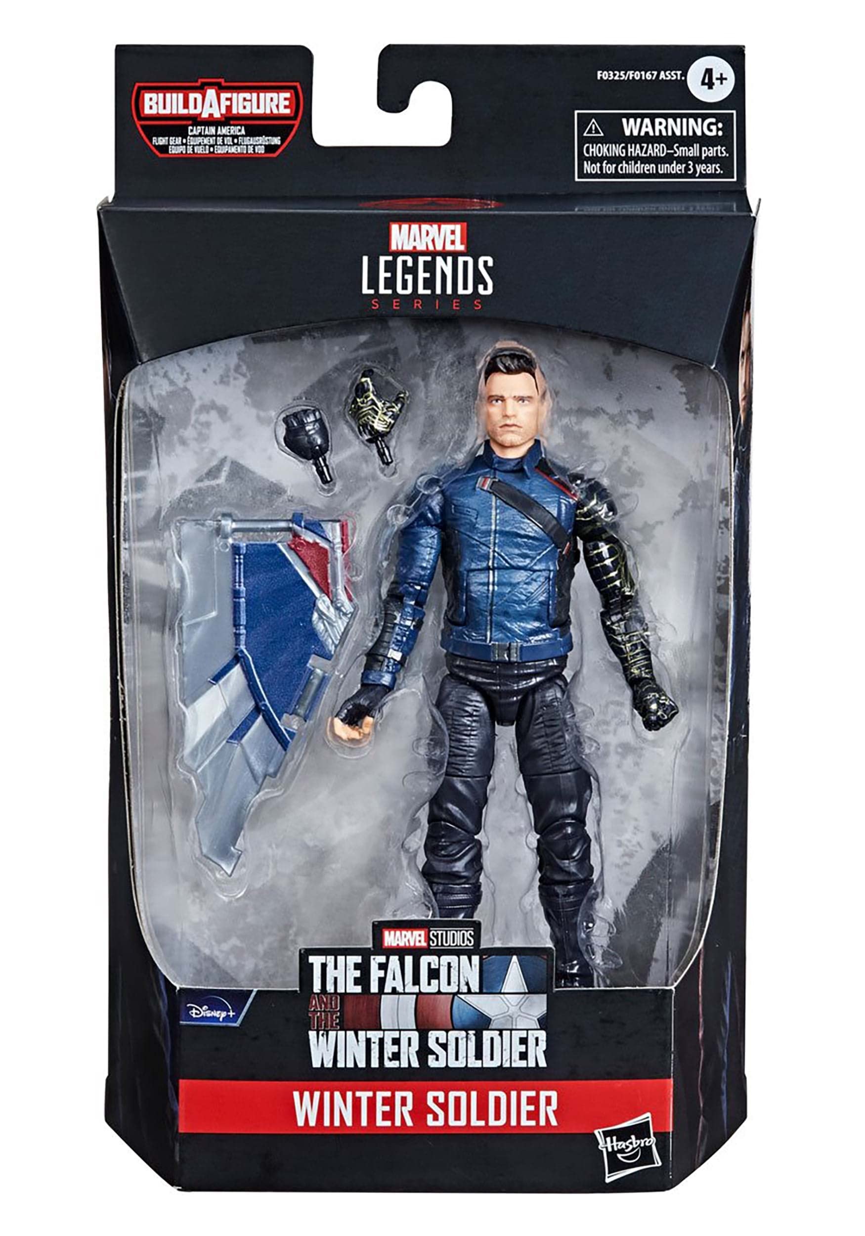 Marvel Legends Winter Soldier figure action pose suitable for shelf display.
