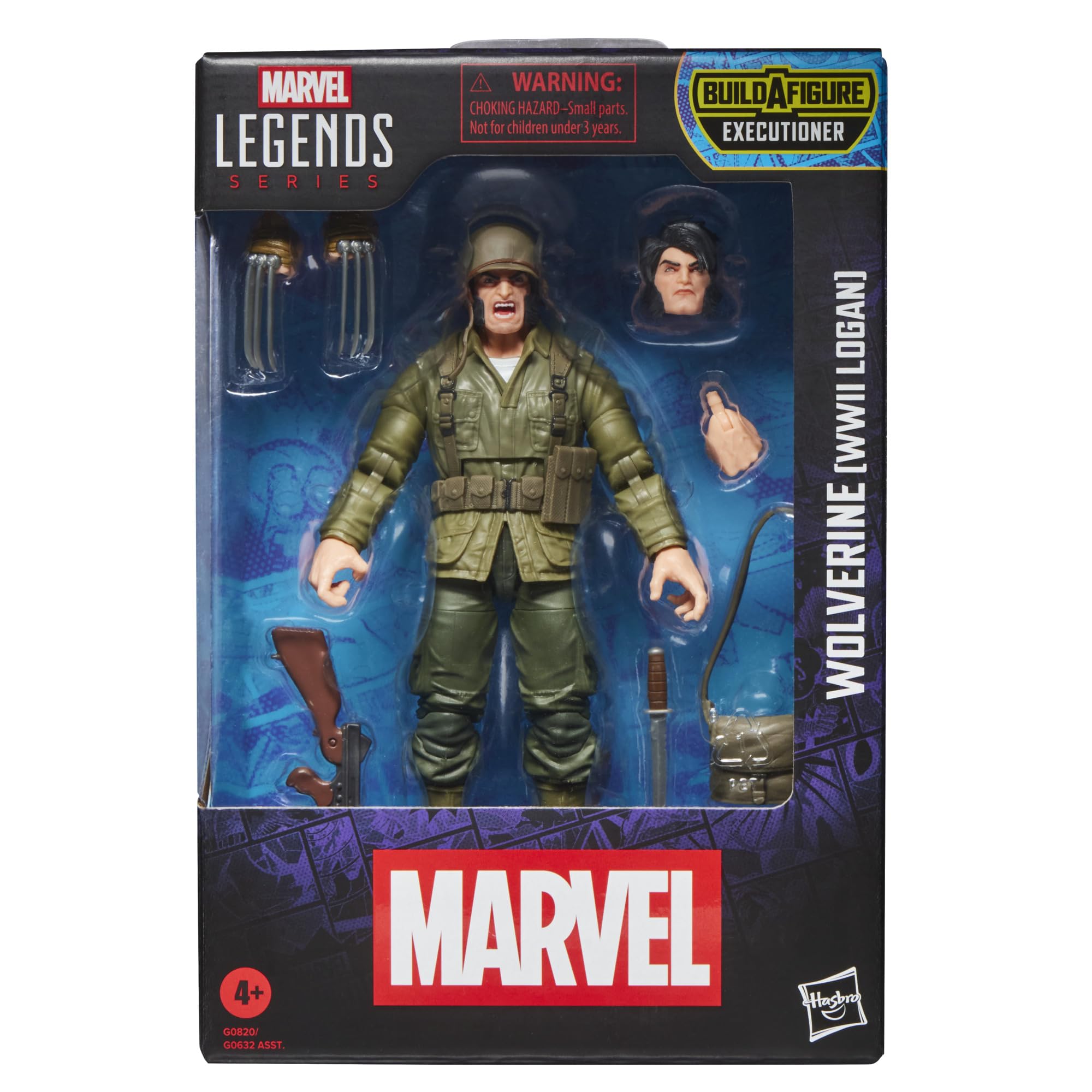 Marvel Legends Wolverine WWII Logan figure front view for display-worthy collection.