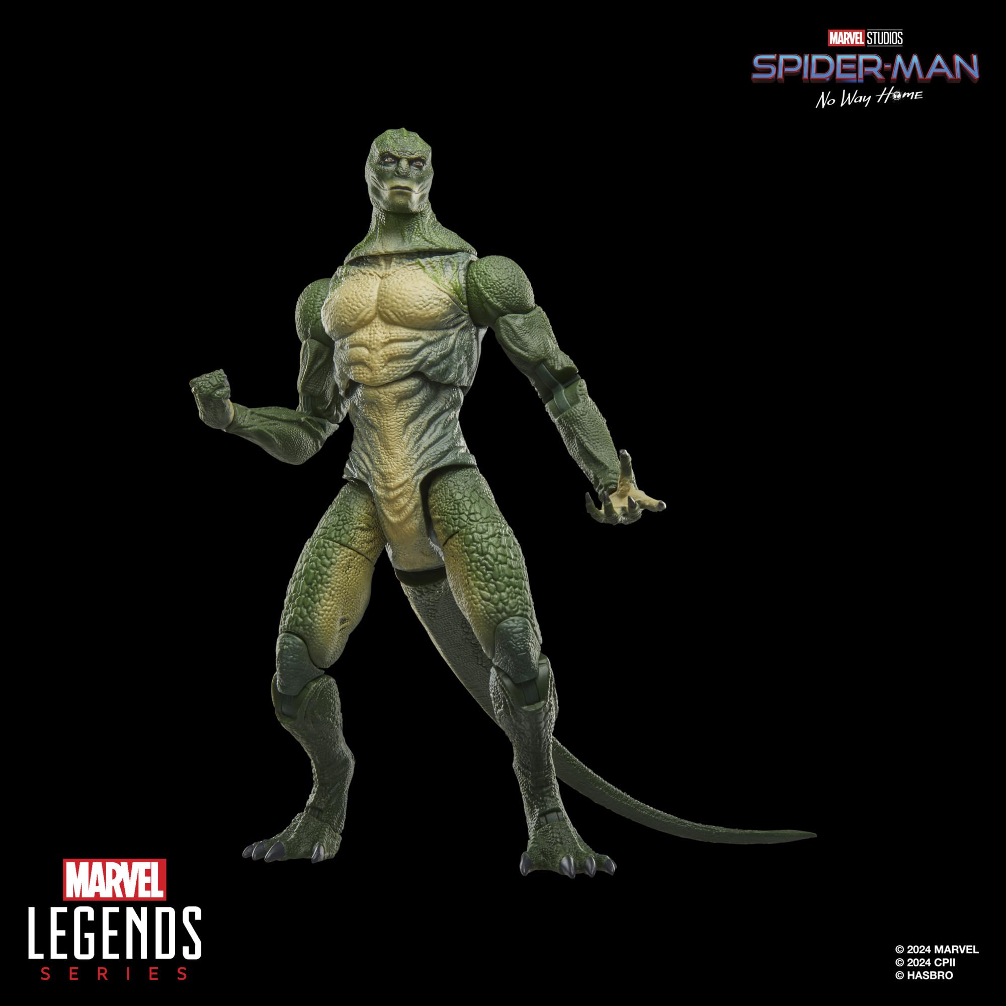 Display-ready pose options for Marvel Lizard figure