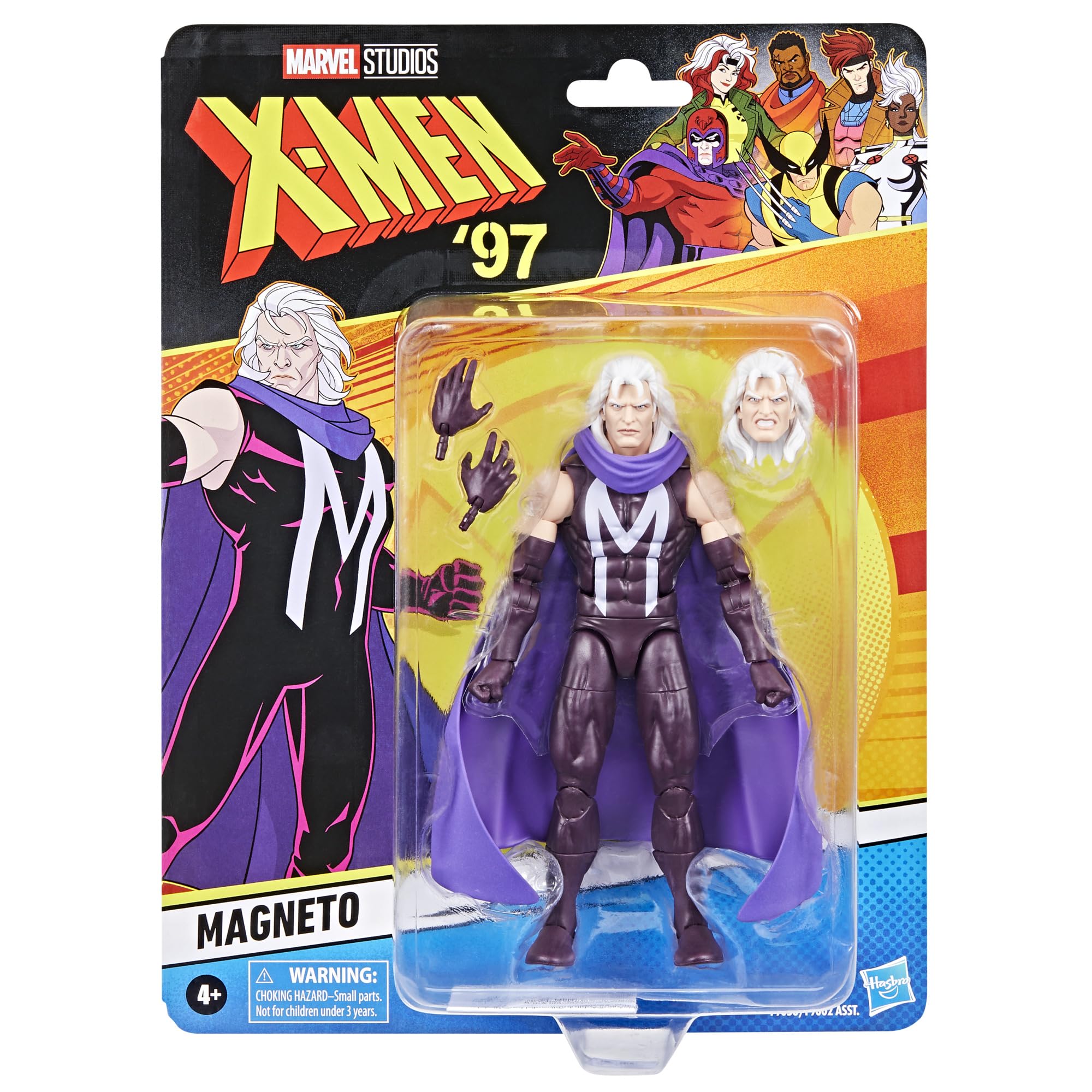 Marvel Magneto X-Men ’97 figure back view highlights detailed sculpt and authenticity.