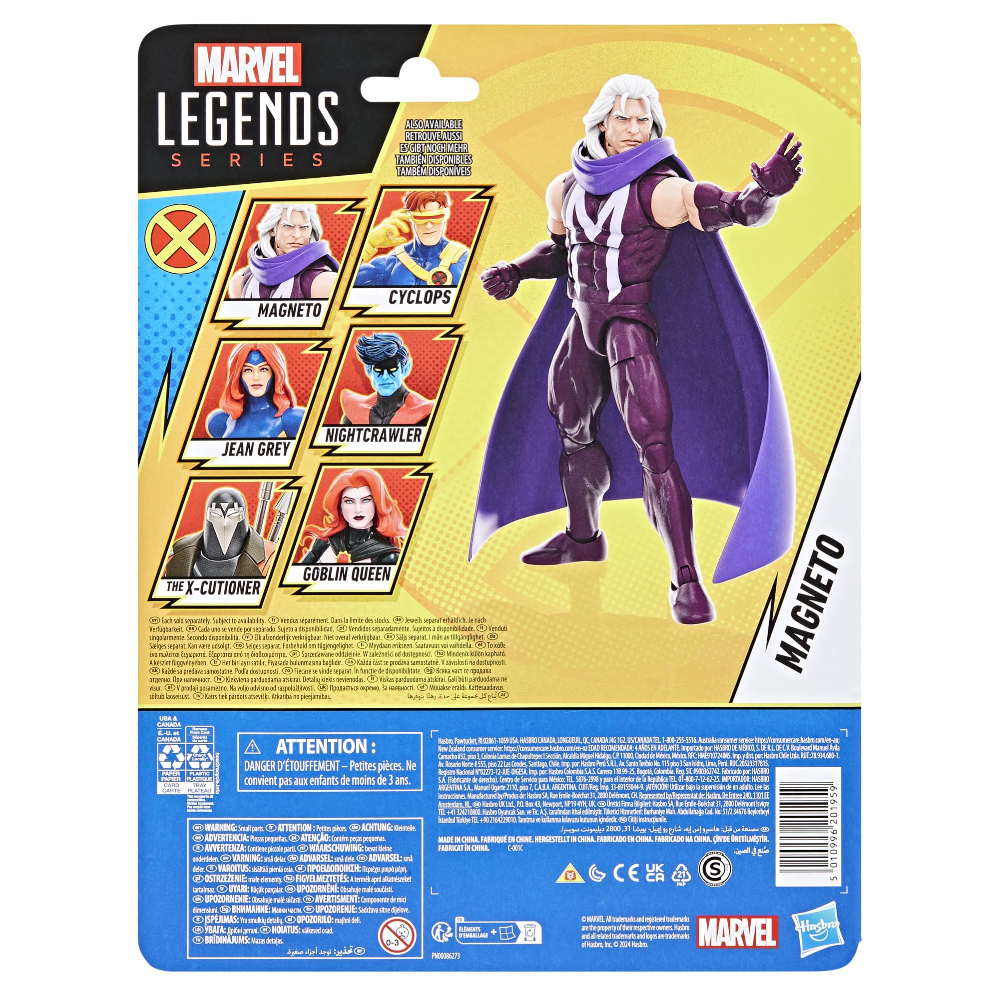 Marvel Magneto X-Men ’97 figure close-up head sculpt emphasizes iconic helmet design.