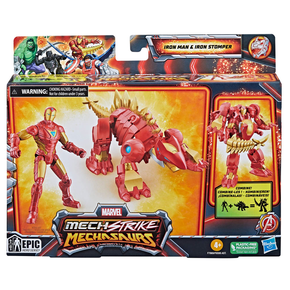 Marvel Mech Strike Mechasaur figure with assembly-side view and detailable parts.