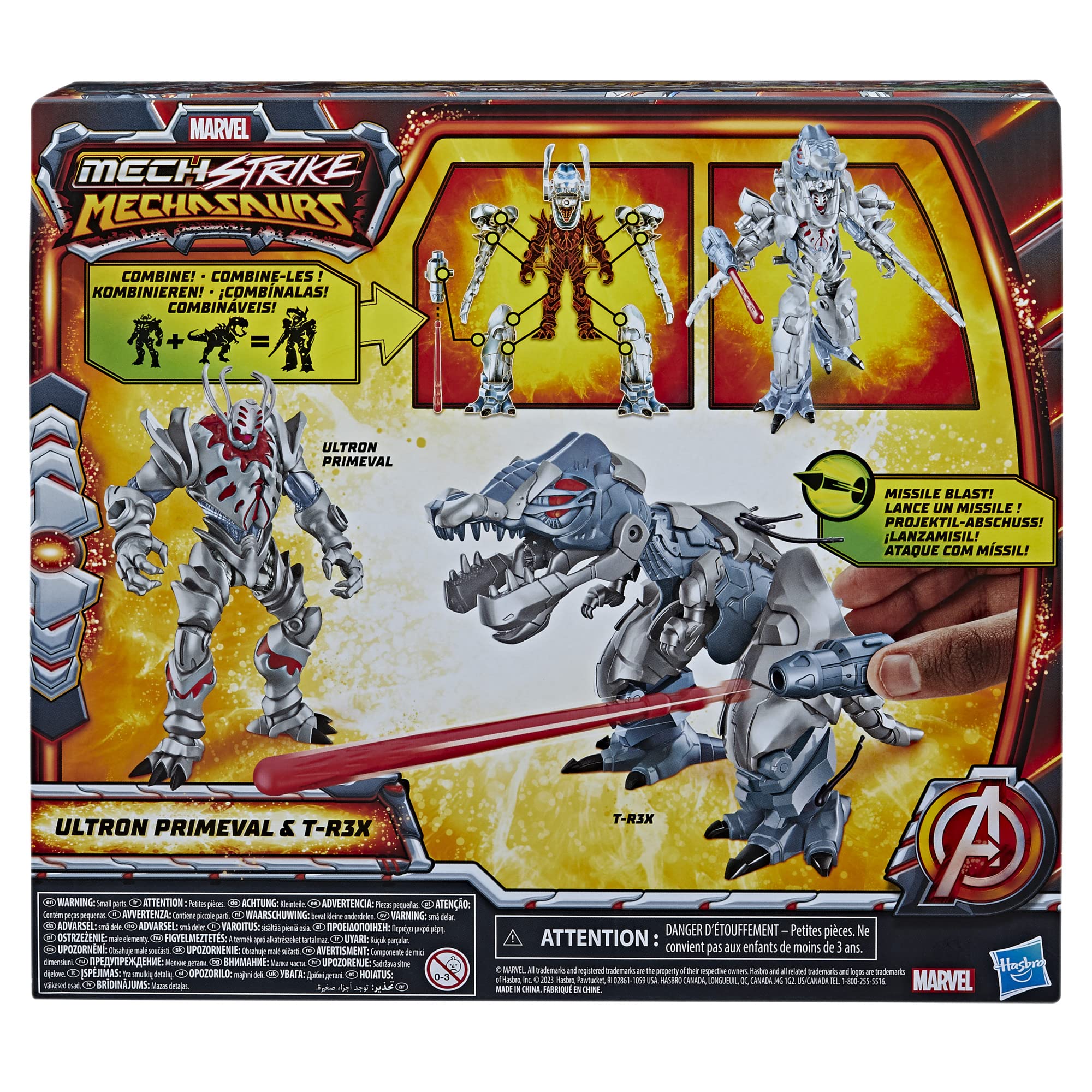 Marvel Mech Strike Mechasaur battle-ready pose invites storytelling adventures.