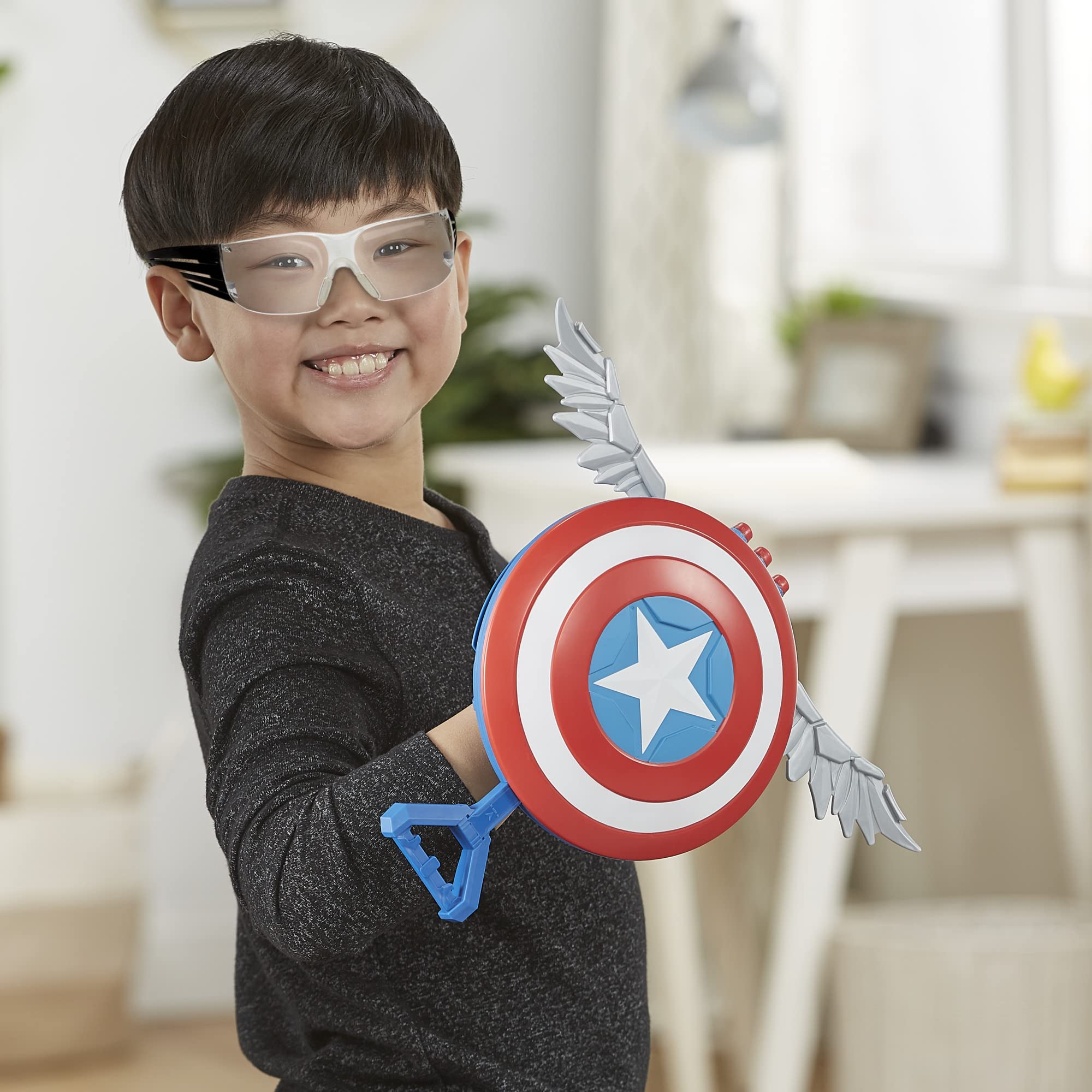 Marvel Mech Strike Mechasaurs Captain America costume accessory enhances role play