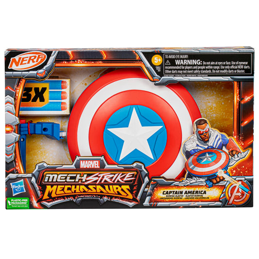 Marvel Mech Strike Mechasaurs three Nerf darts ready for quick reloads