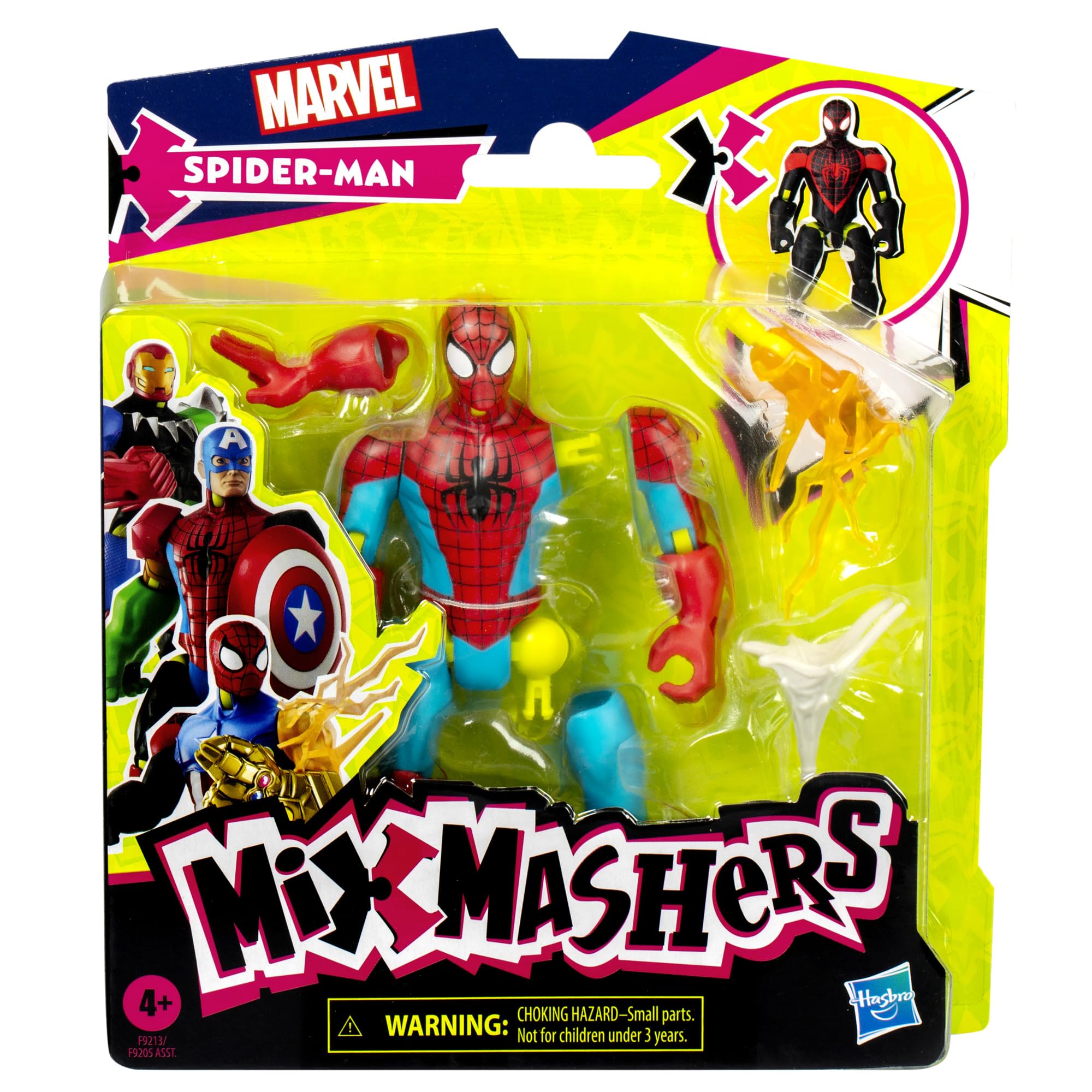 Miles Morales bioelectric FX part included for Spider-Man mashups.