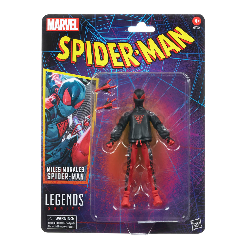 Marvel Miles Morales Spider-Man 6in figure dynamic pose ideal for action-ready shelf setup.