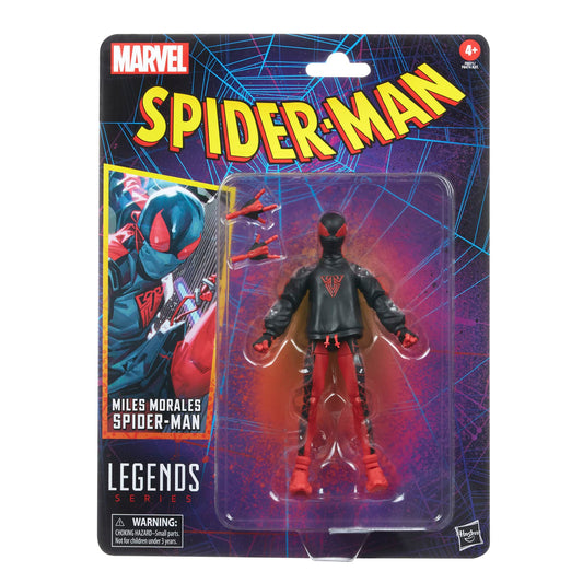 Marvel Miles Morales Spider-Man 6in figure dynamic pose ideal for action-ready shelf setup.