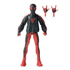Marvel Miles Morales Spider-Man 6in figure front view shows dynamic poseability for display.
