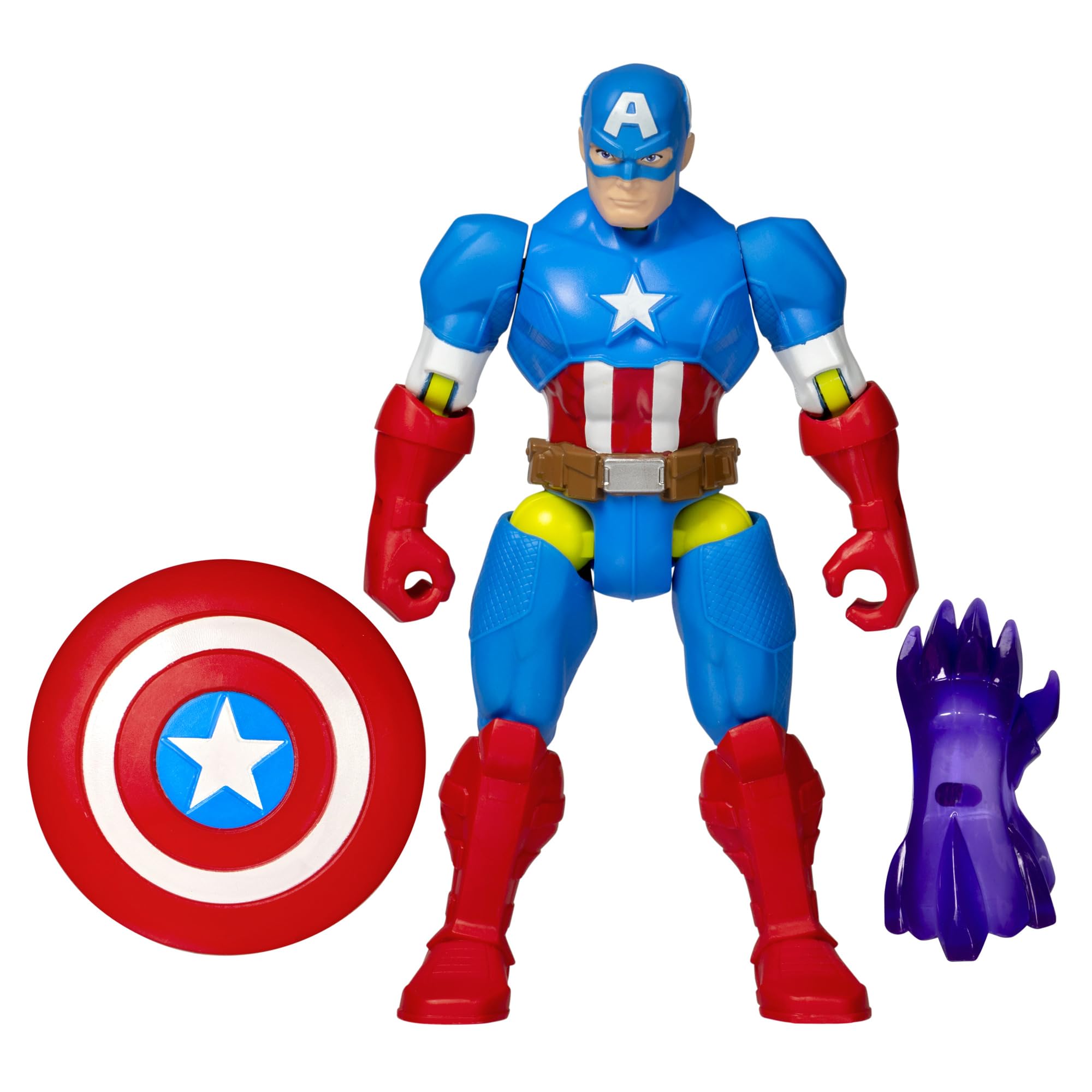 Marvel MixMashers Captain America action figure ready for customization and imaginative play.
