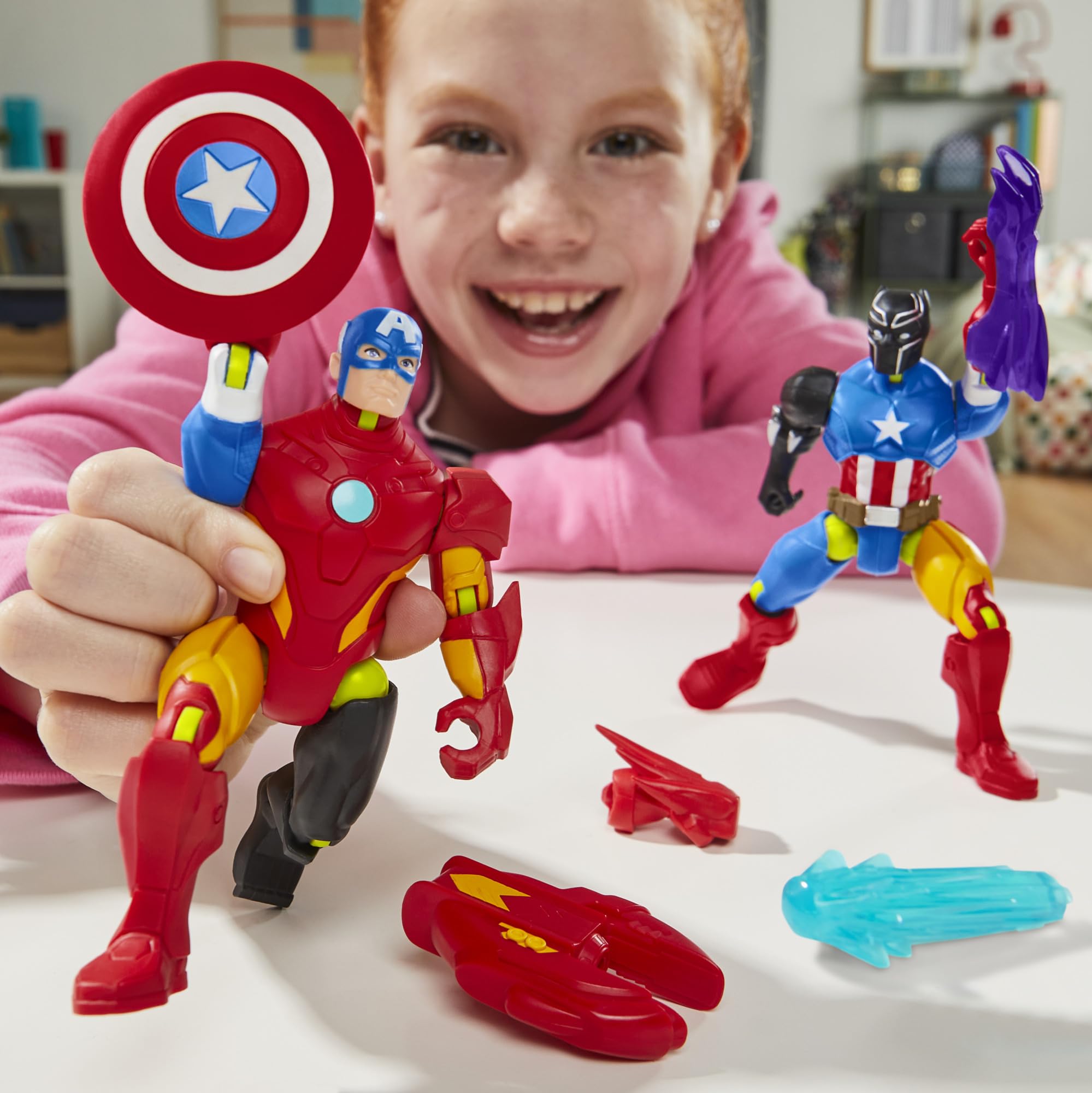 Marvel MixMashers creative play encourages storytelling and role-play.