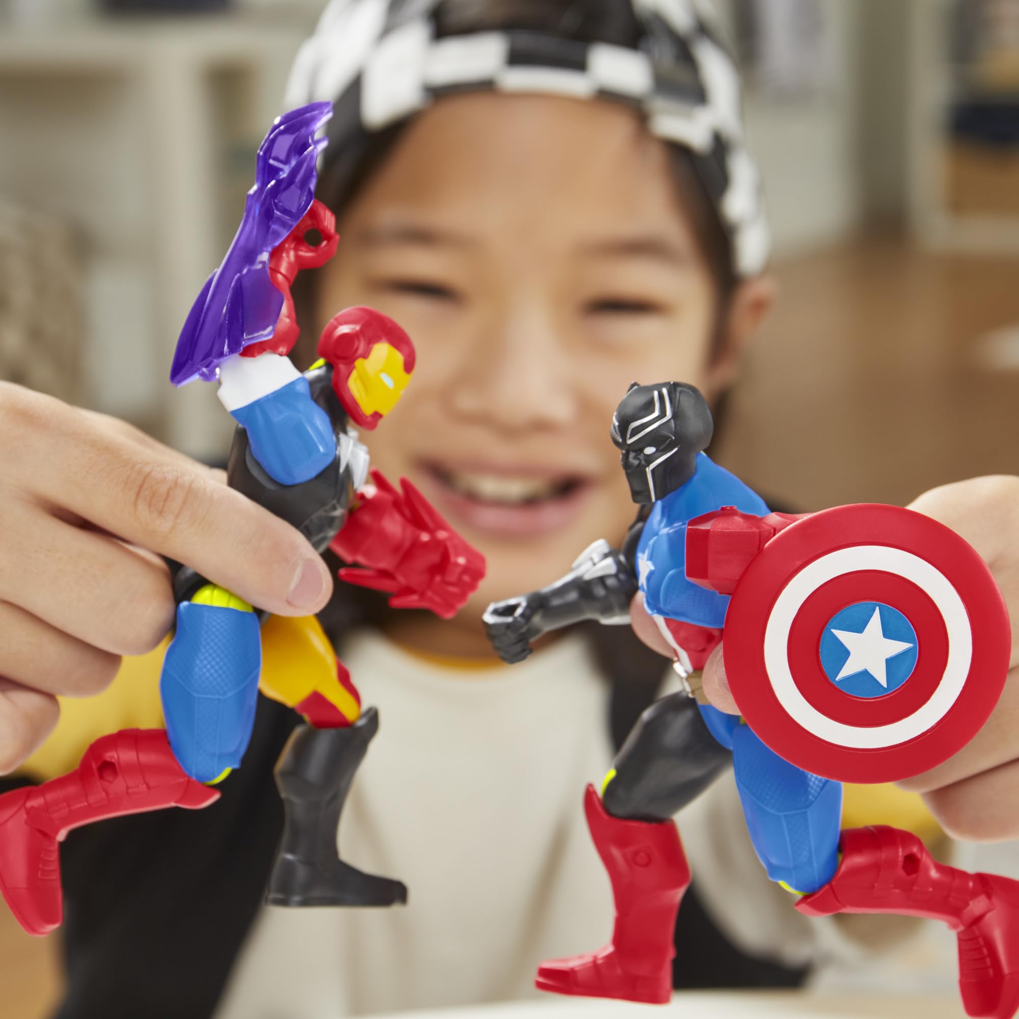 Marvel MixMashers gift-ready packaging for young super-hero fans.