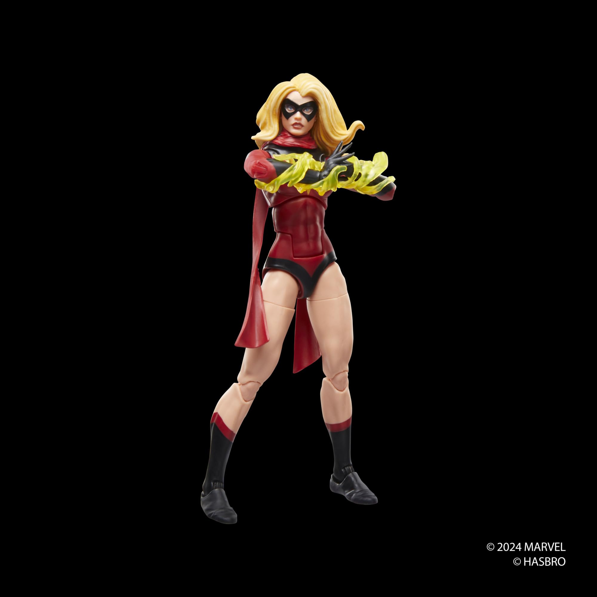 Marvel MVL Legends Yellow 2 hero-inspired figure on shelf.