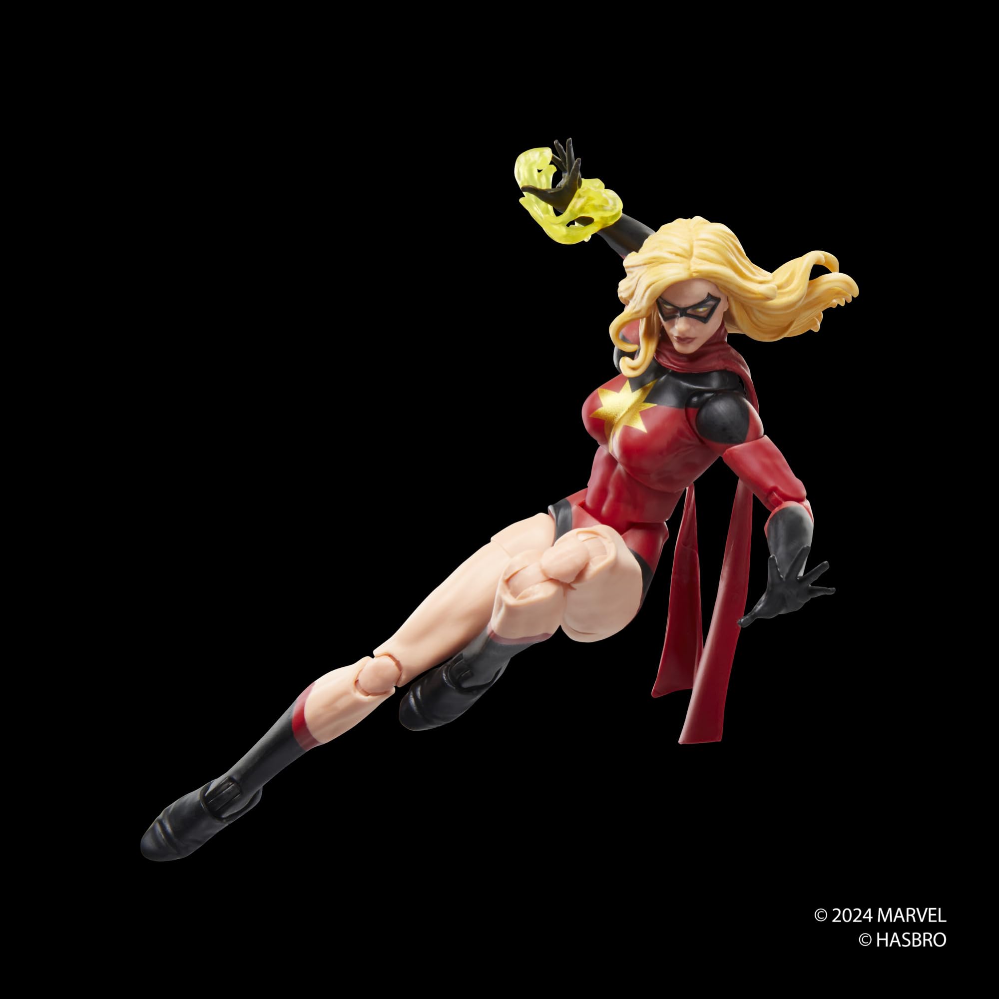 Marvel MVL Legends Yellow 2 packaging and stand option.