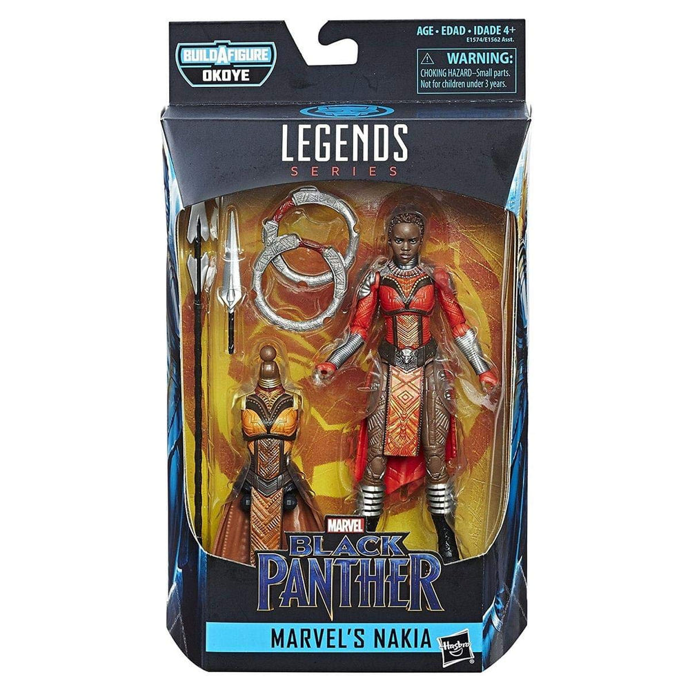 Marvel Nakia Legends figure with accessories demonstrates display and play options
