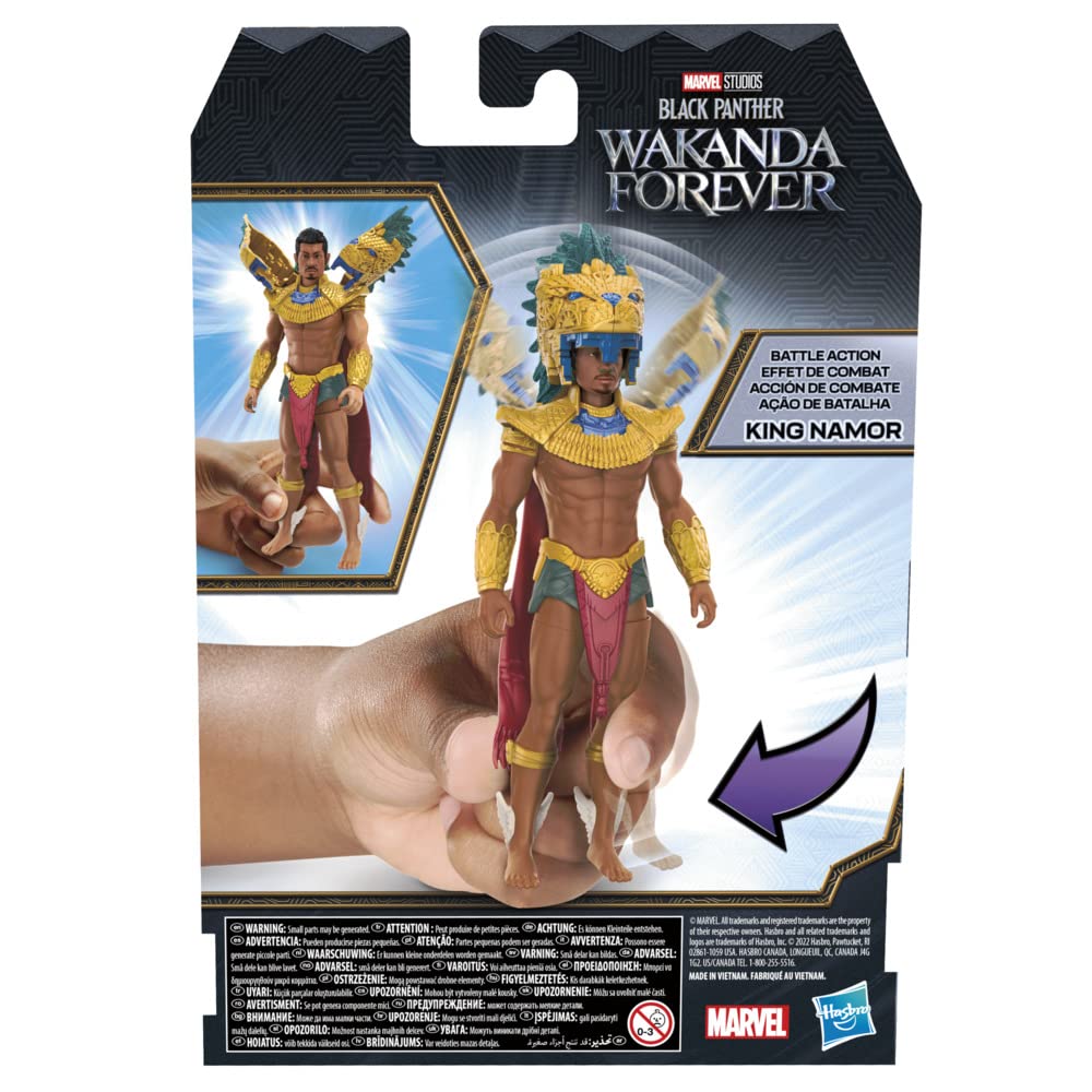 Marvel Namor Battle Action King Namor figure, complete collection lure, iconic character playtime.