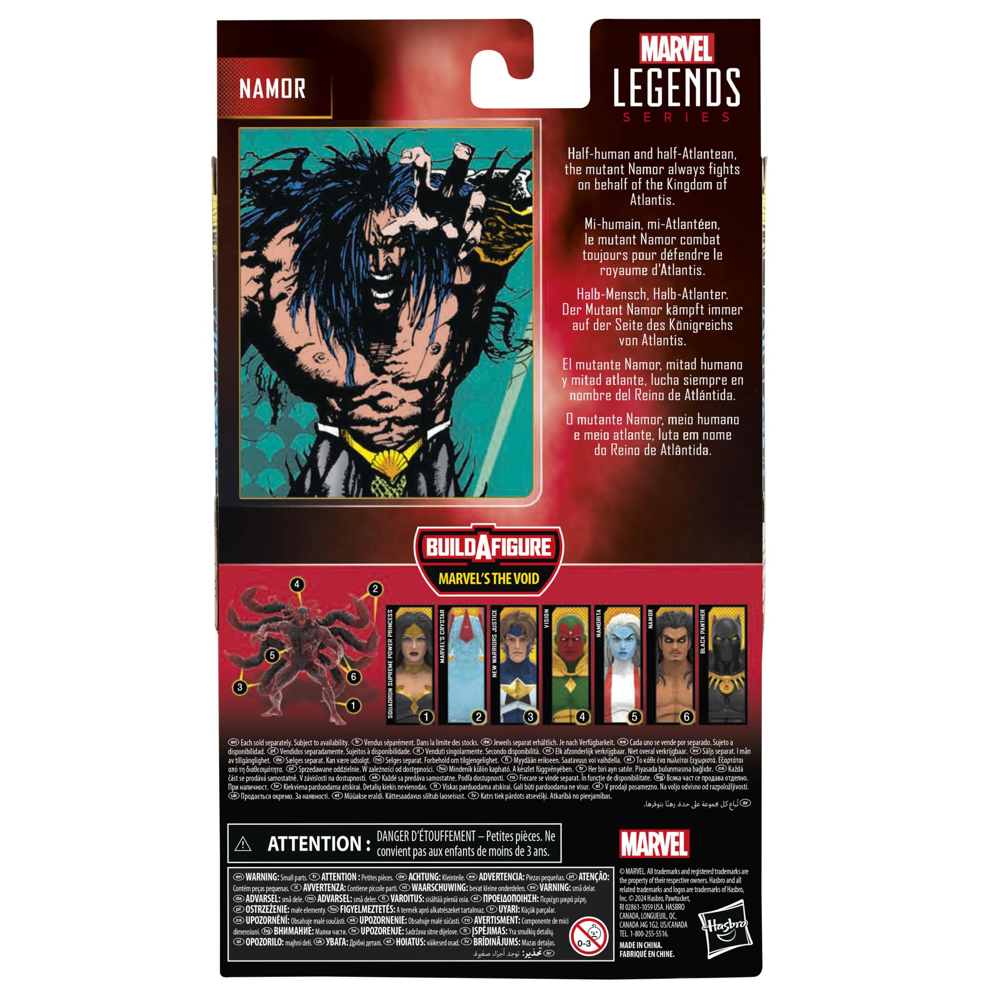 Marvel Namor shelf-ready figure for Marvel Legends collectors.