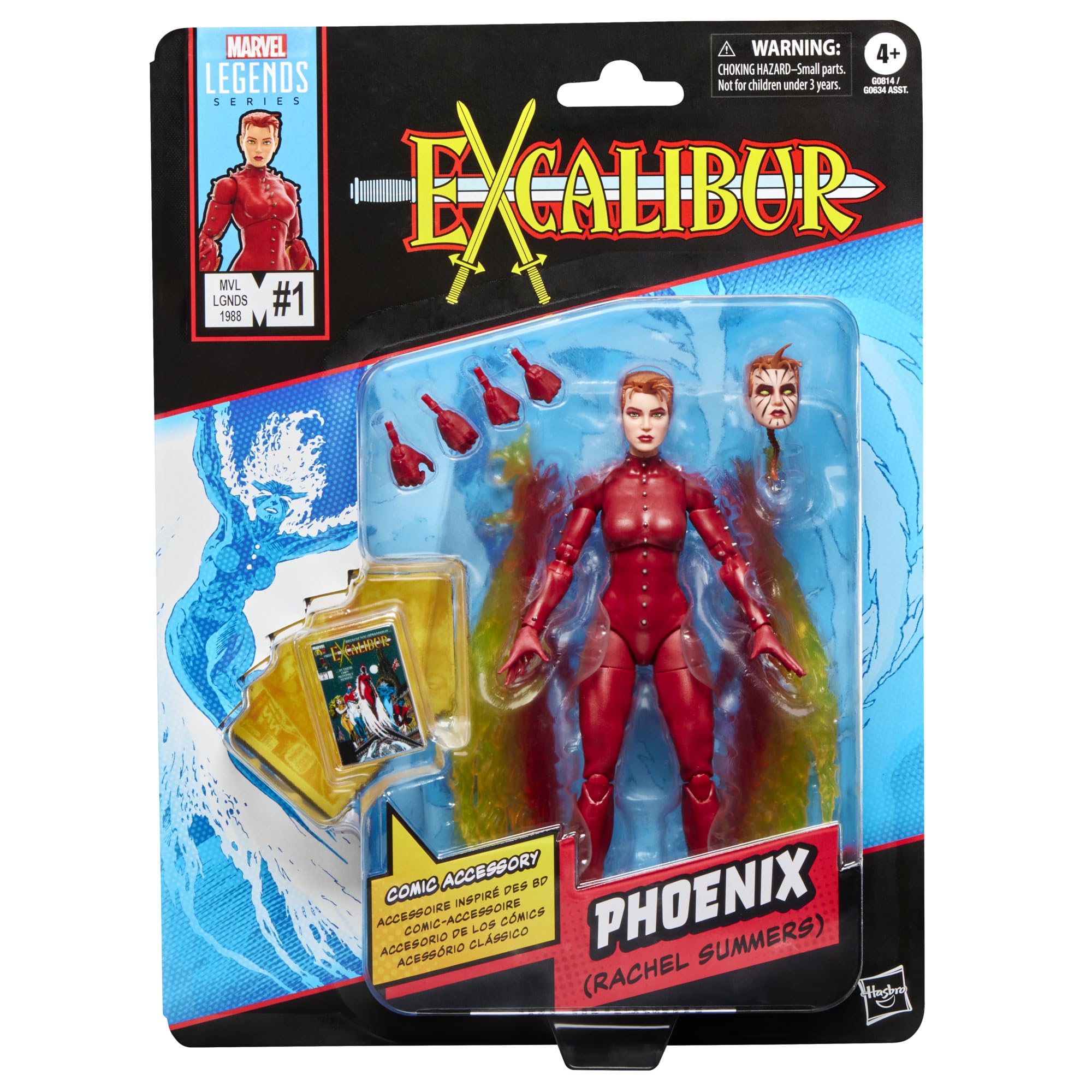 Marvel Legends Phoenix Rachel Summers figure, front view, ideal for detailed shelf display.