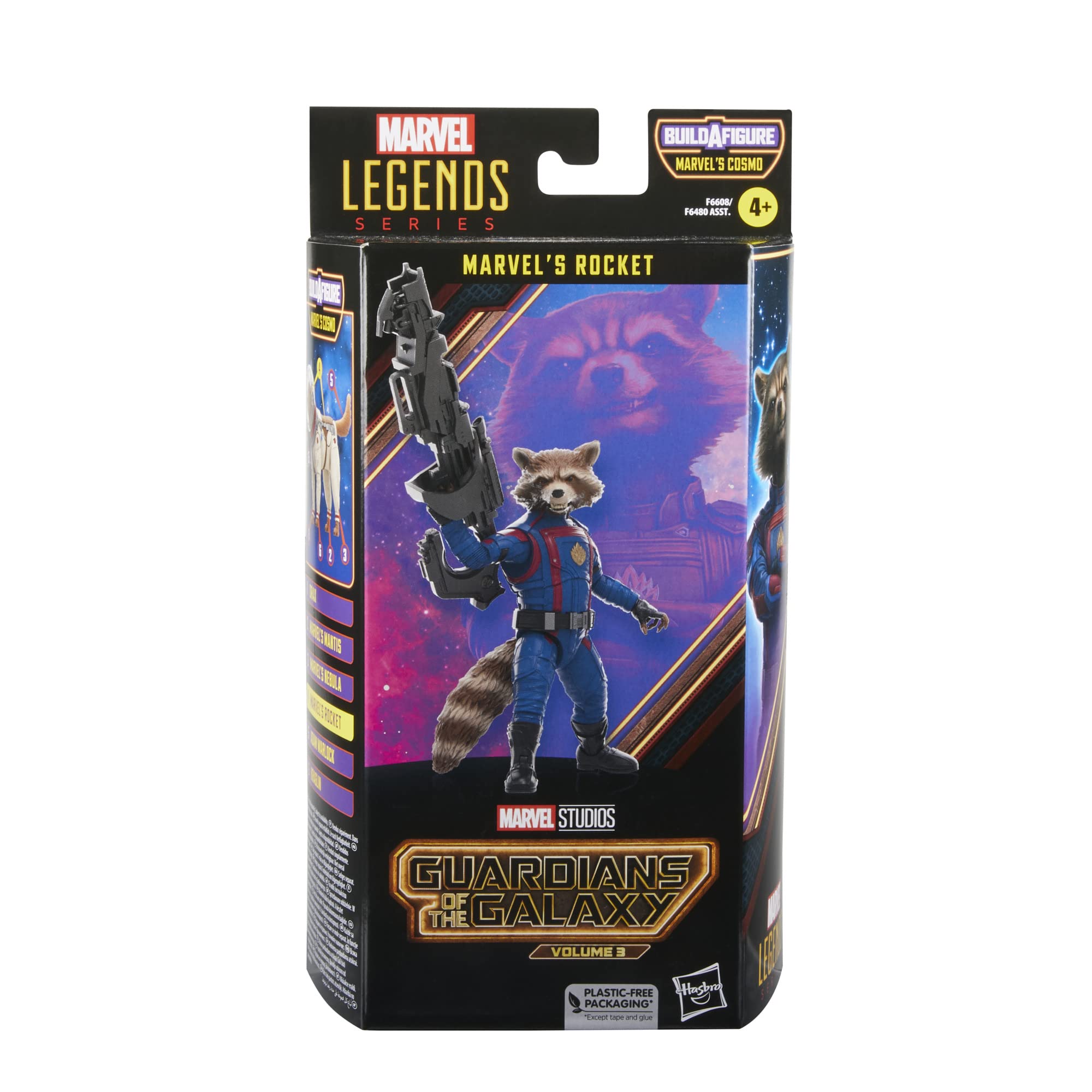 Marvel's Rocket figure articulation highlights enable versatile posing for shelves